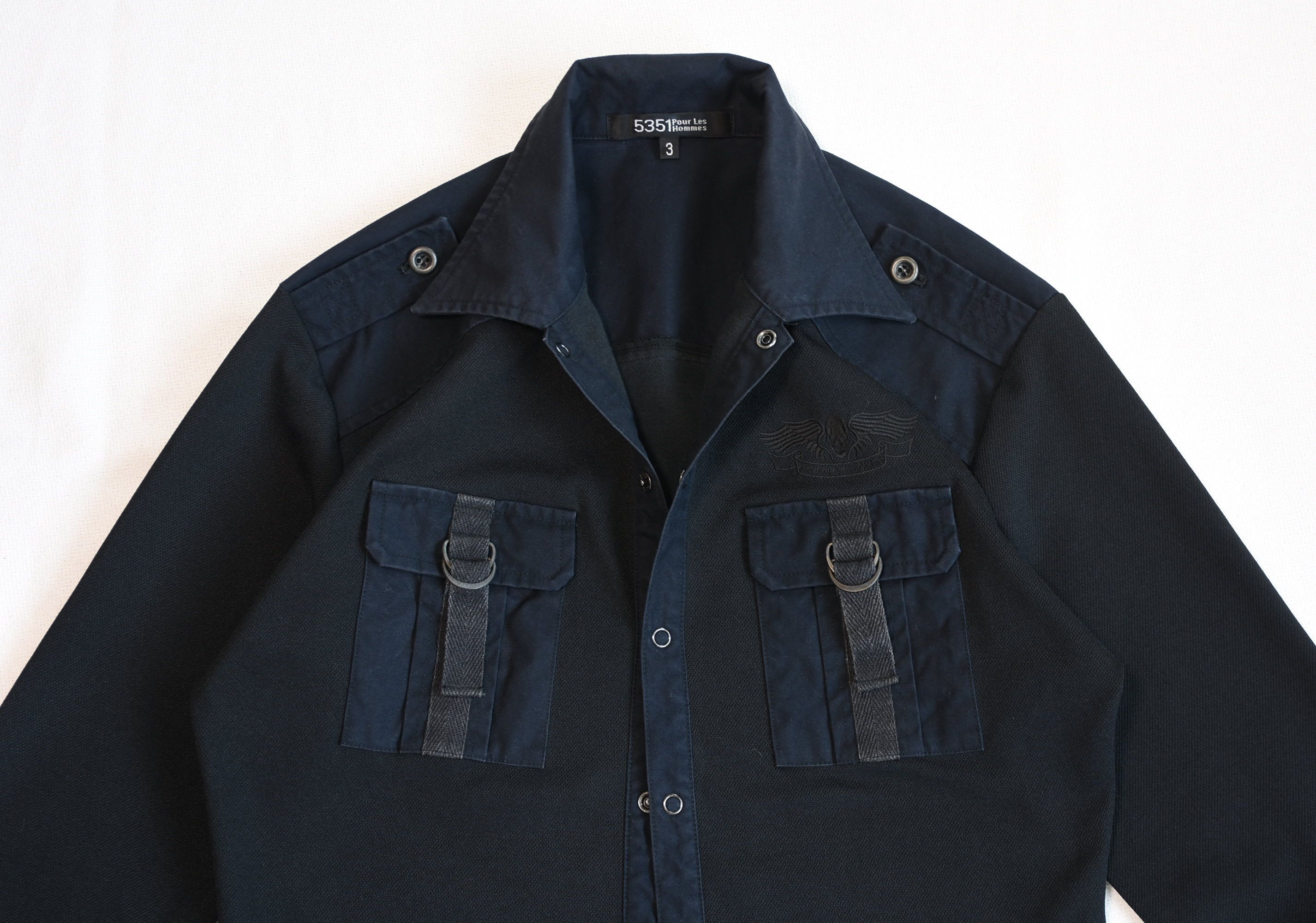 5351 POUR LES HOMMES 5351 Pour Les Hommes Jersey Panel Gimmick Shirt - Japan Made Size US S / EU 44-46 / 1 - 4 Thumbnail