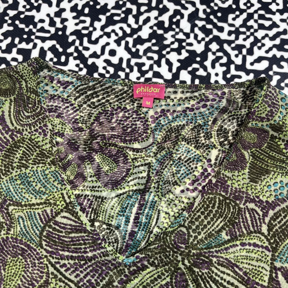 Japanese Brand Vintage Y2K Japanese Floral Mesh Longsleeve Retro 90s Style Size M / US 6-8 / IT 42-44 - 11 Thumbnail