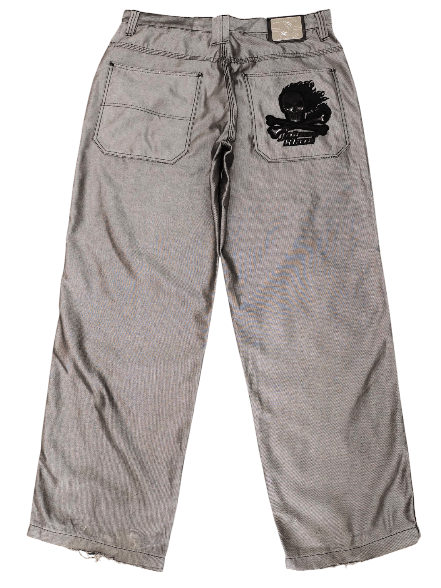 JNCO Vintage Y2k Johnny Blaze Skull Fire Embroidered Baggy Jeans Size US 38 / EU 54 - 1 Thumbnail
