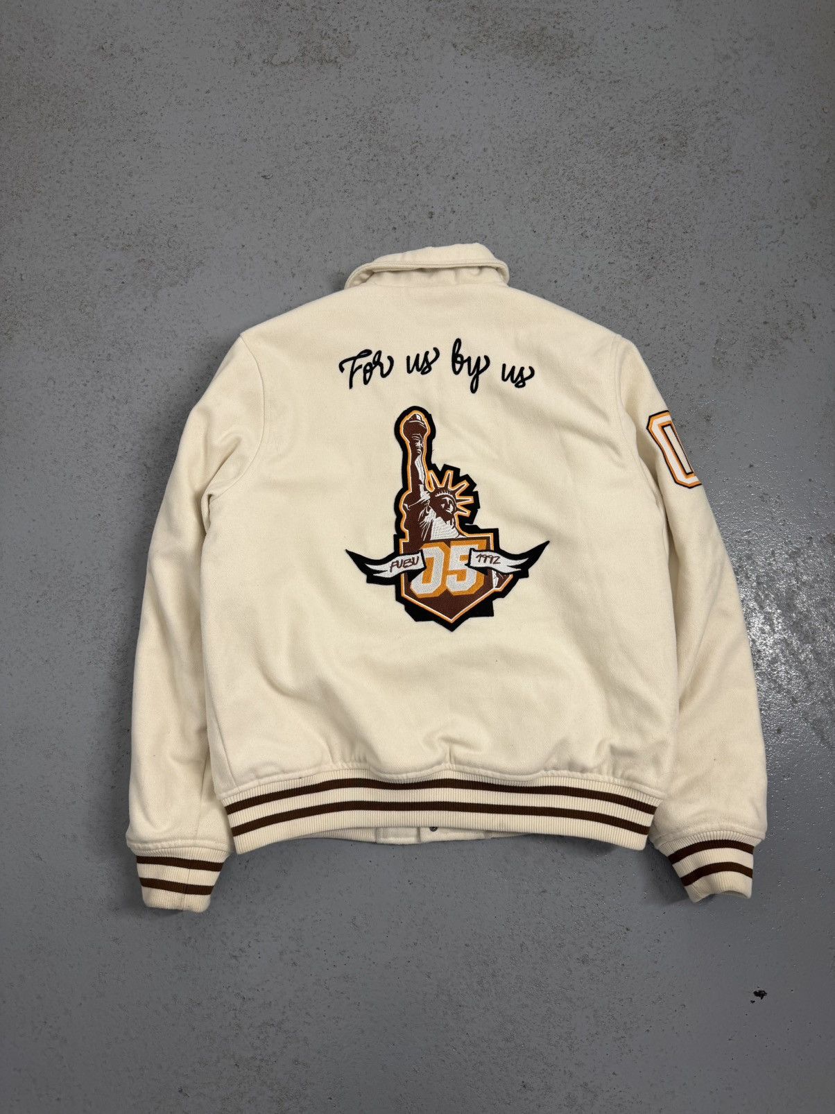 Fubu Vintage Fubu For Us By Us Baxk Embroidered Logo Bomber Size US L / EU 52-54 / 3 - 1 Thumbnail