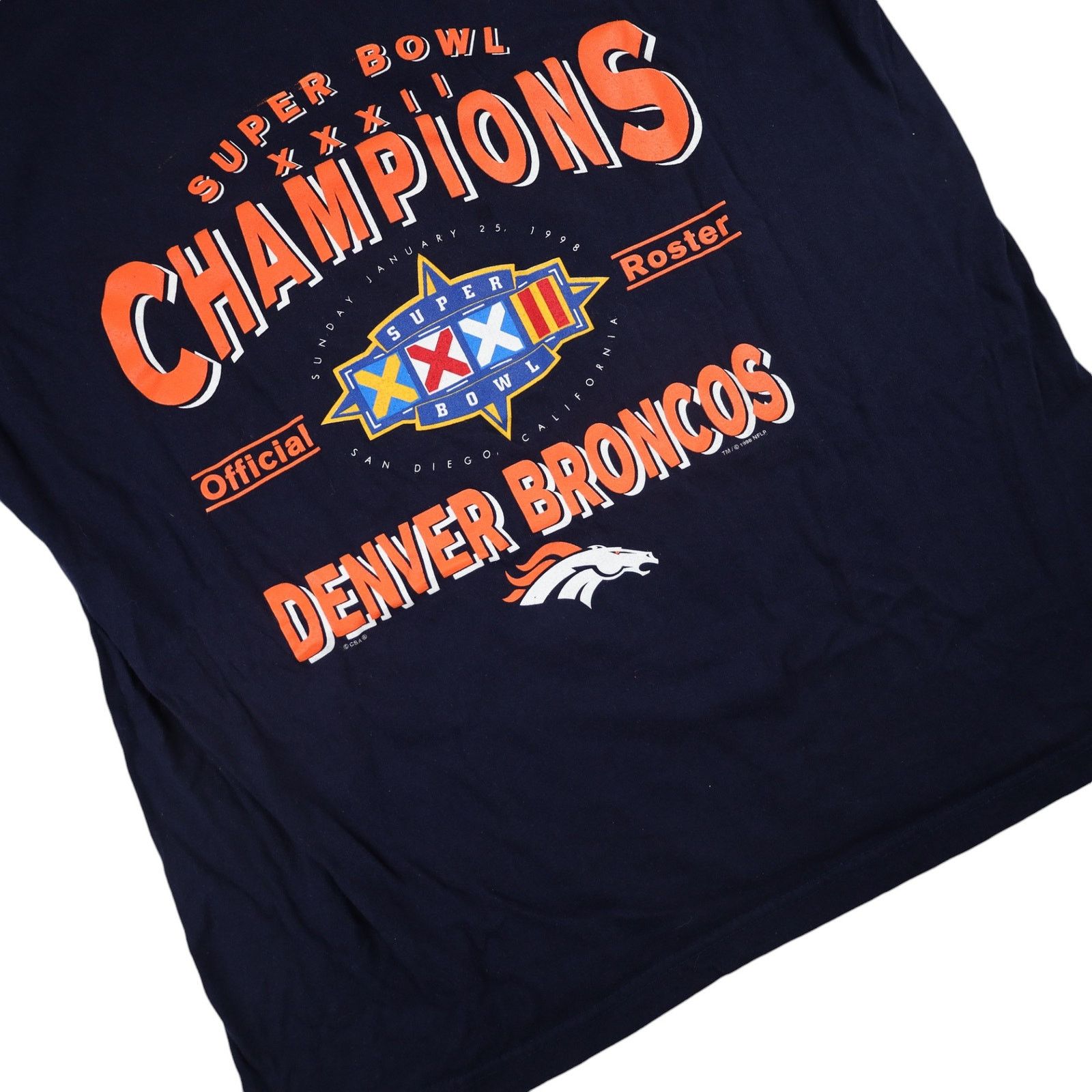 NFL × Vintage Vintage 90s Denver Broncos Champions Roster Graphic T Shirt Size US L / EU 52-54 / 3 - 3 Thumbnail
