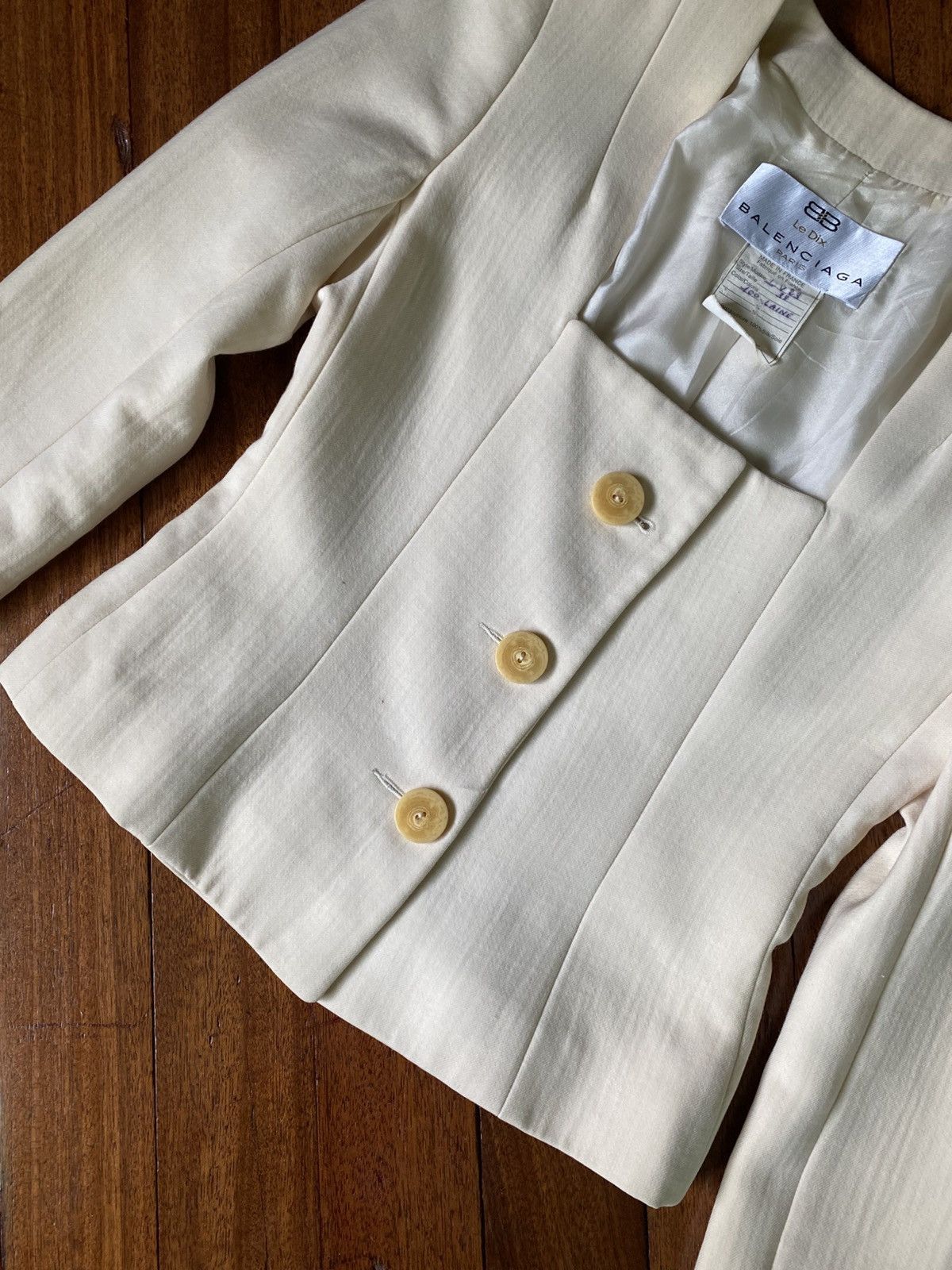 Balenciaga A/W 1992 Archive Balenciaga Ledix Rectangle Neck Jacket Size S / US 4 / IT 40 - 16 Thumbnail