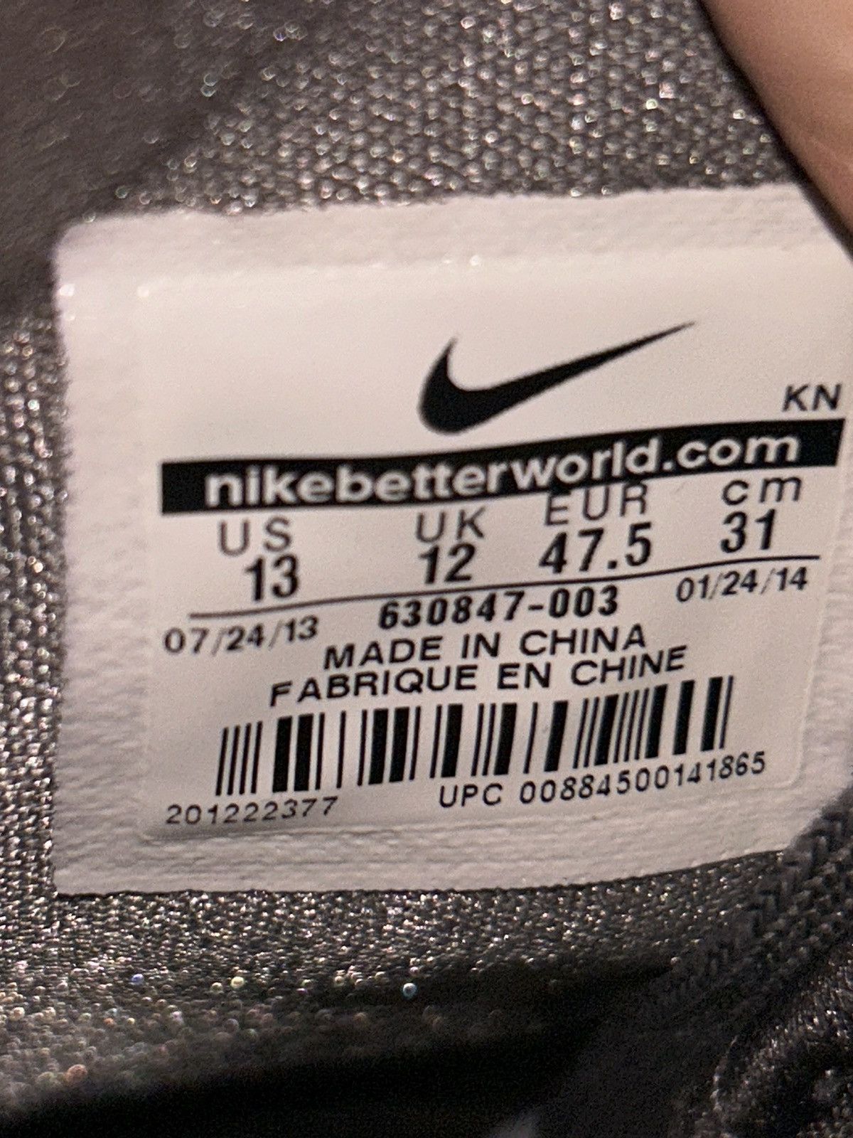 Nike Nike Kobe 9 IX Elite Detail 630847-003 size 13 with box Size US 13 / EU 46 - 10 Thumbnail