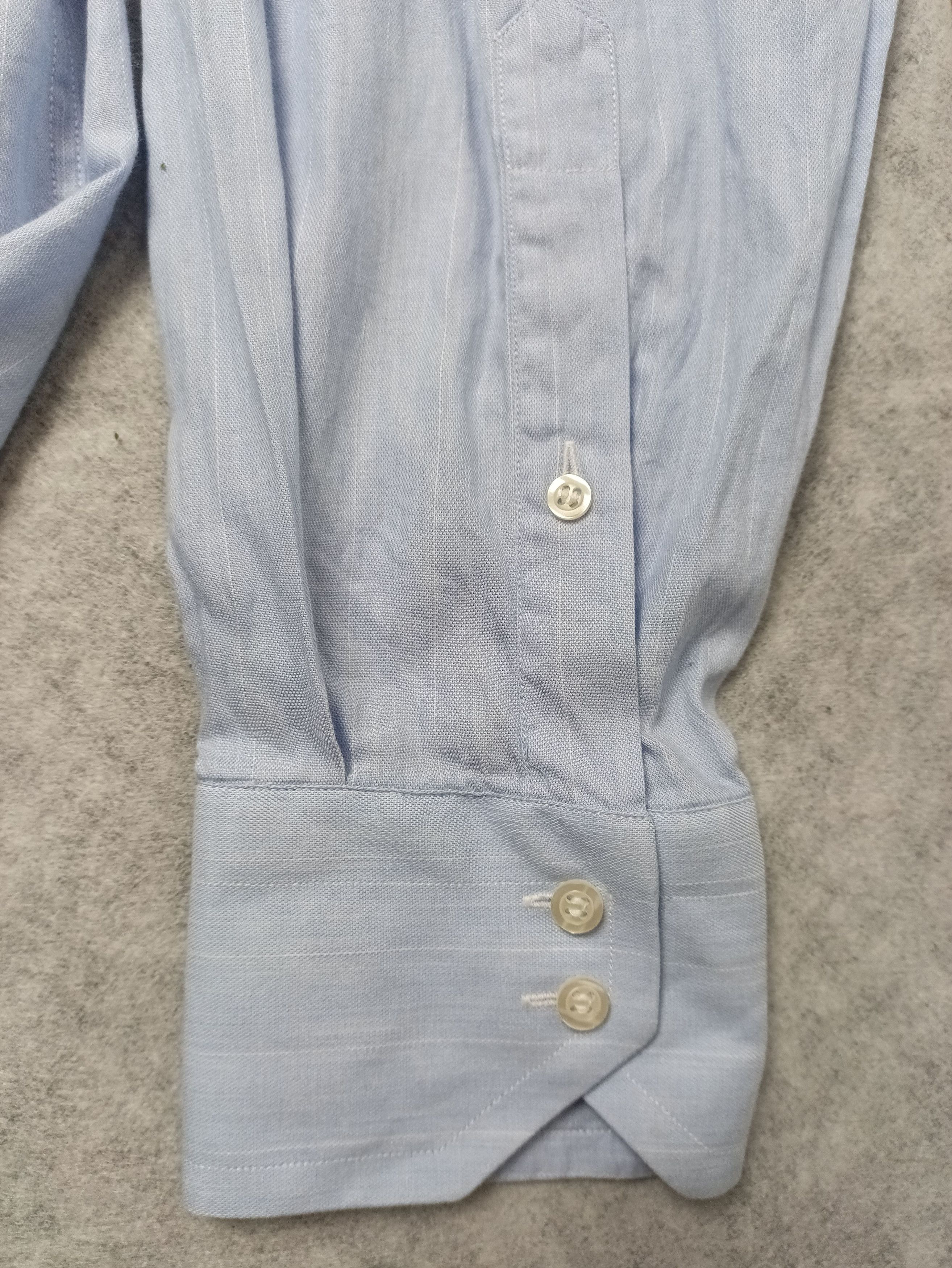 Katharine Hamnett London Vintage Katharine Hamnett Shirt Mens Blue Long Sleeve 17.5 Size US L / EU 52-54 / 3 - 3 Thumbnail