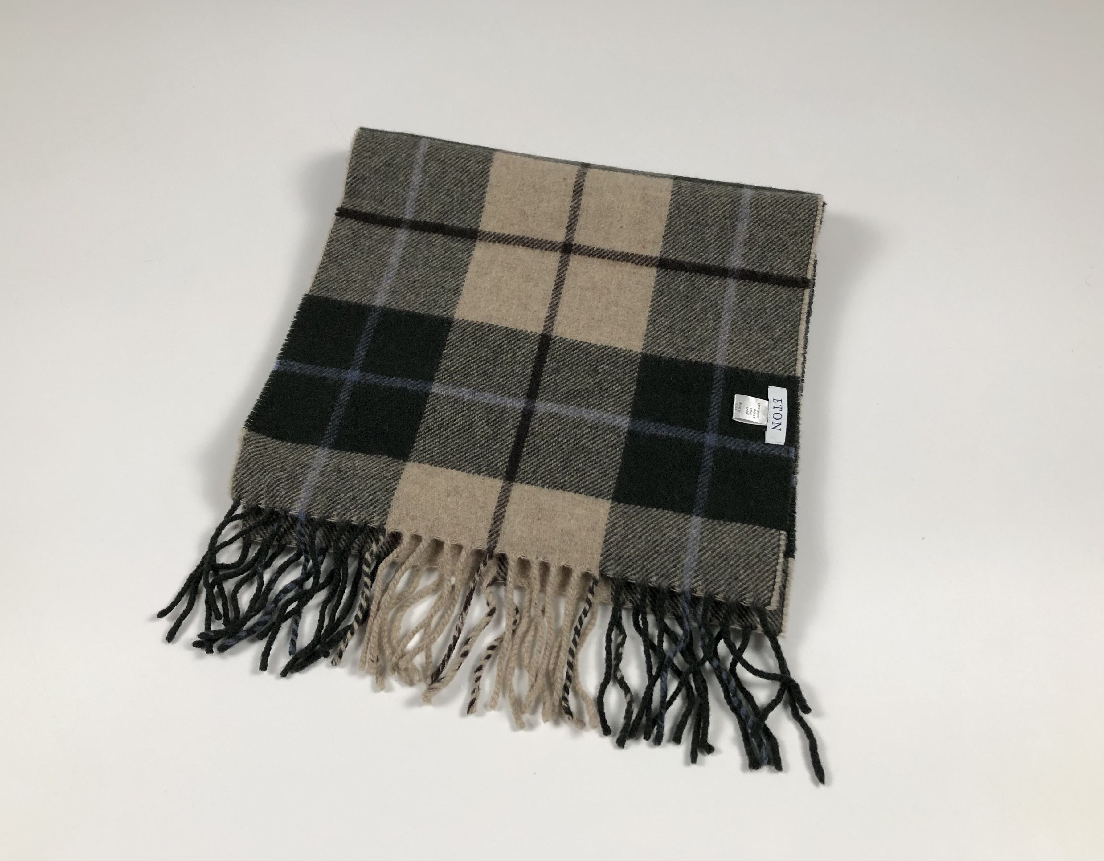 Eton Eton Tartan Wool Scarf Size ONE SIZE - 5 Thumbnail