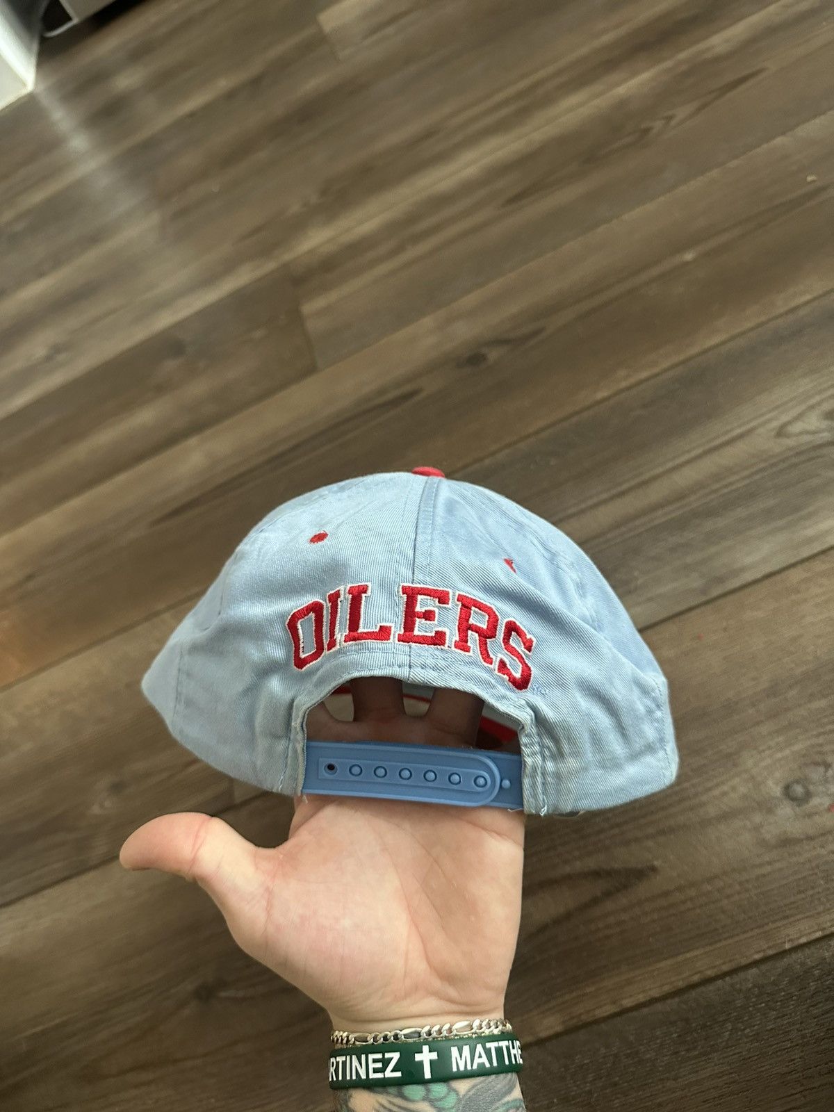 Vintage Vintage Houston Oilers Annco x NFL Football Snapback Hat 90s Size ONE SIZE - 2 Thumbnail