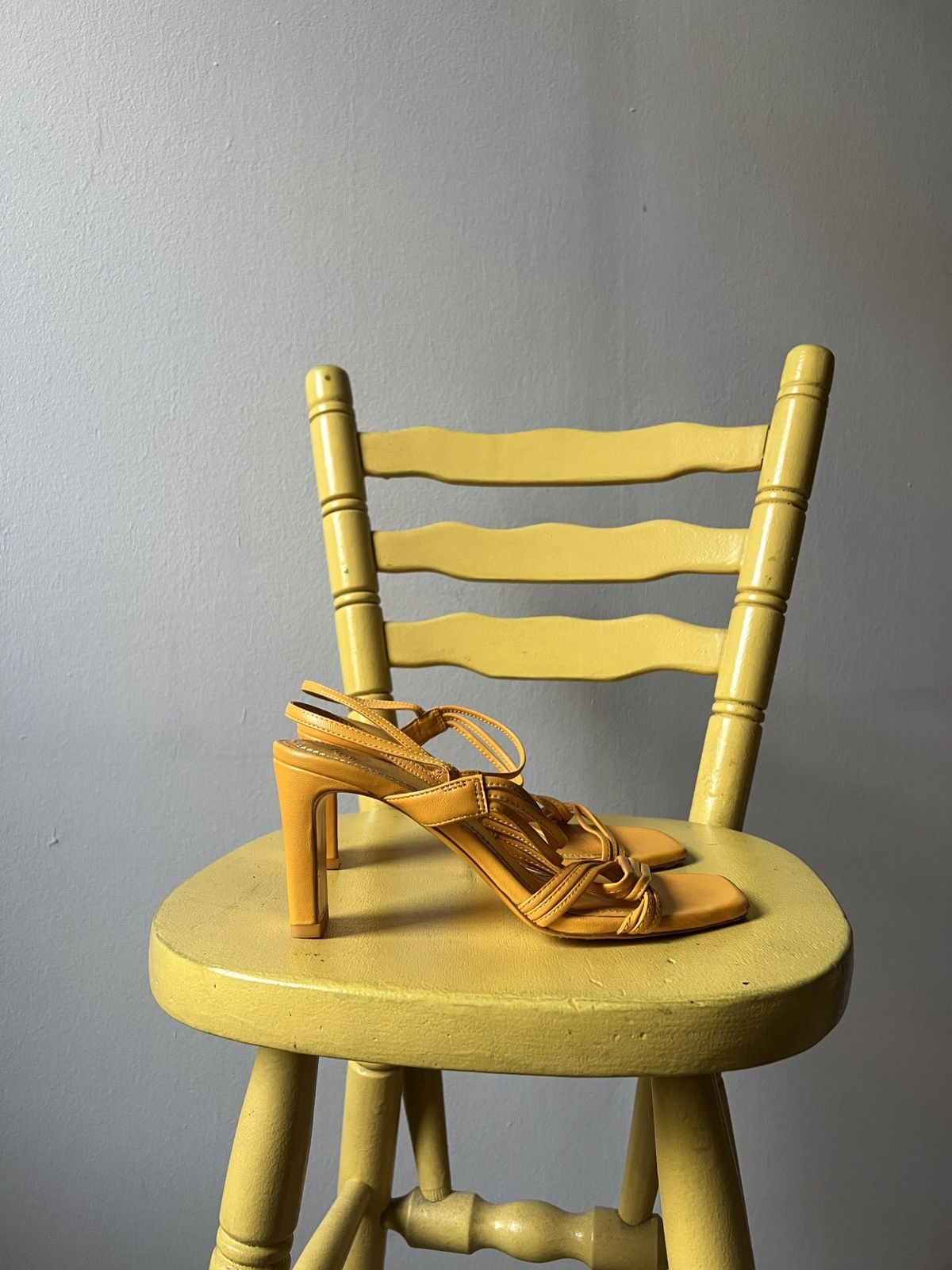 Sandro Sandro Paris Faye Yellow Open Heels Size US 8 / IT 38 - 10 Thumbnail