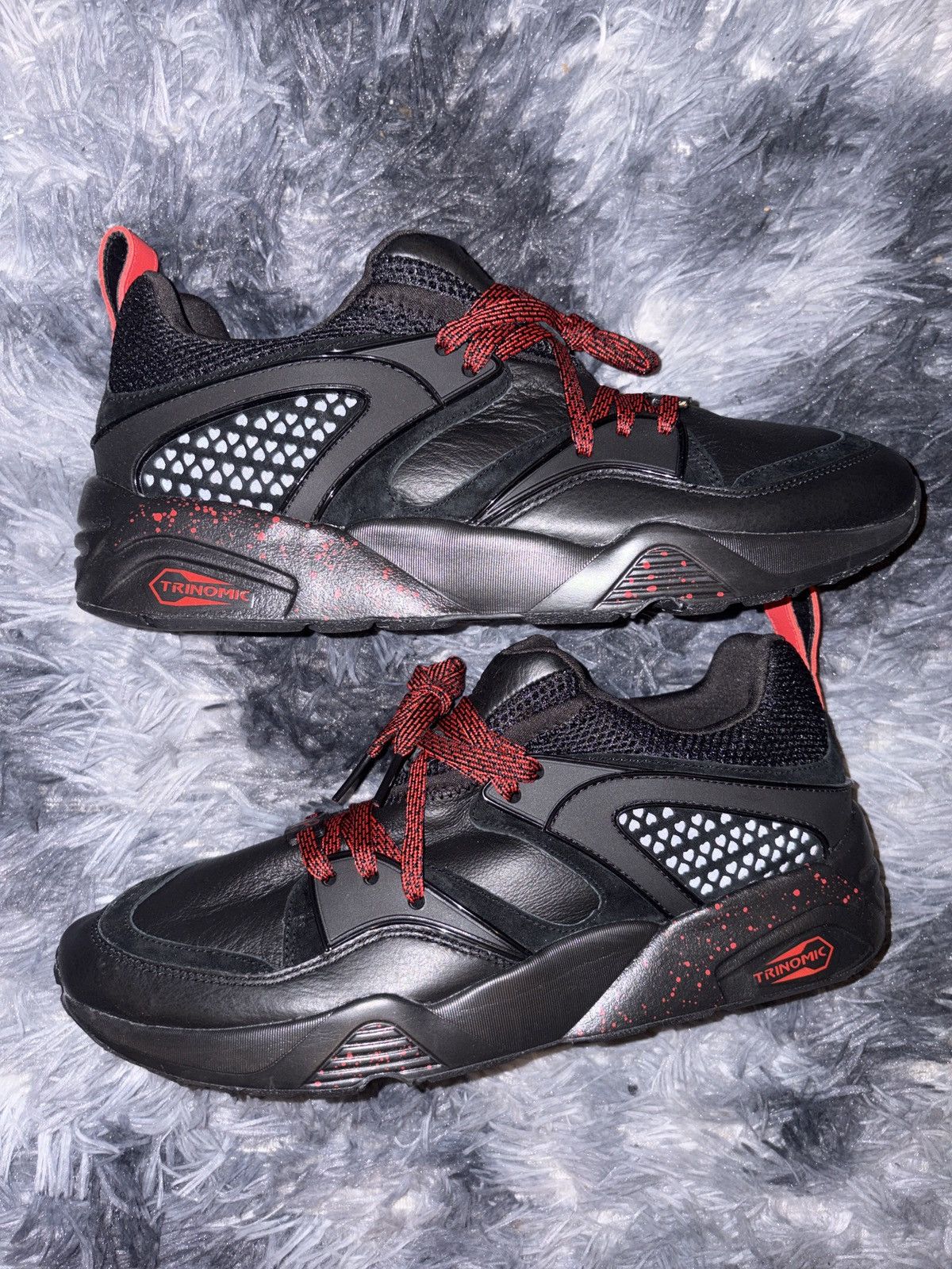 Puma PUMA Blaze of Glory X Rise Men's Black and Red Shoes 9.5 Size US 9.5 / EU 42-43 - 1 Thumbnail