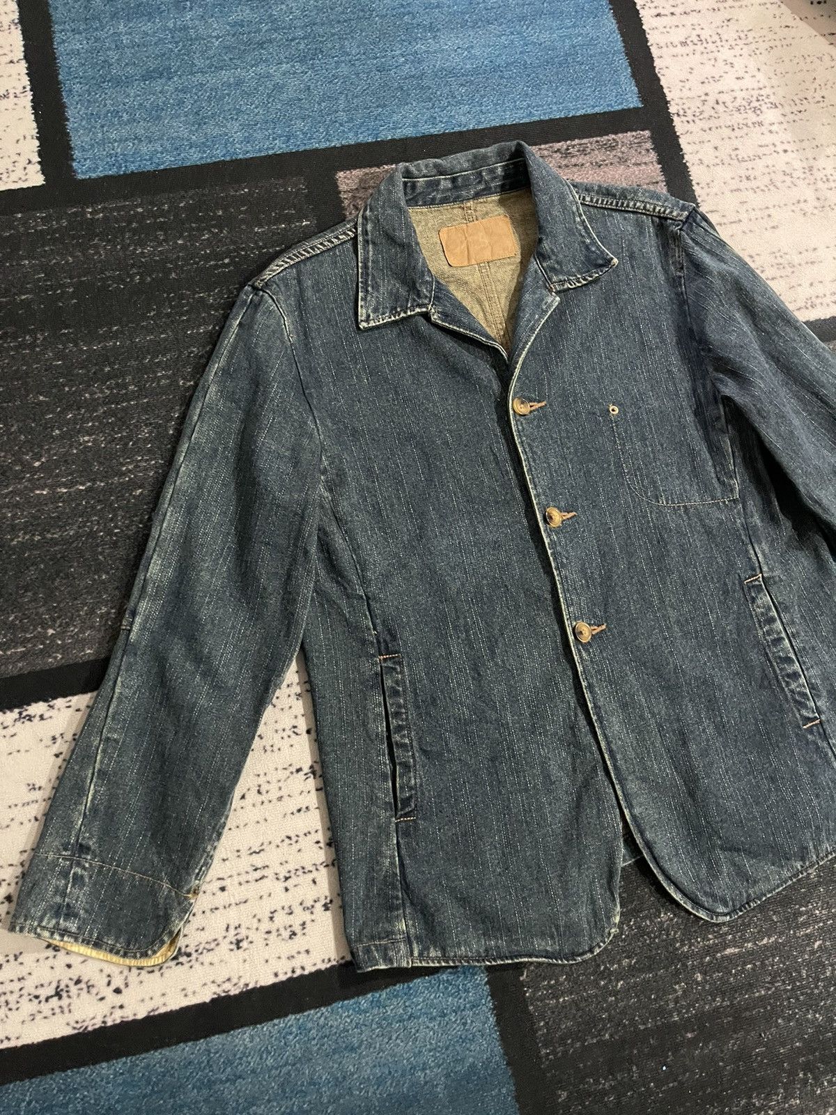 Vintage VINTAGE HIKORY CHORE DENIM JACKET Size US L / EU 52-54 / 3 - 4 Thumbnail