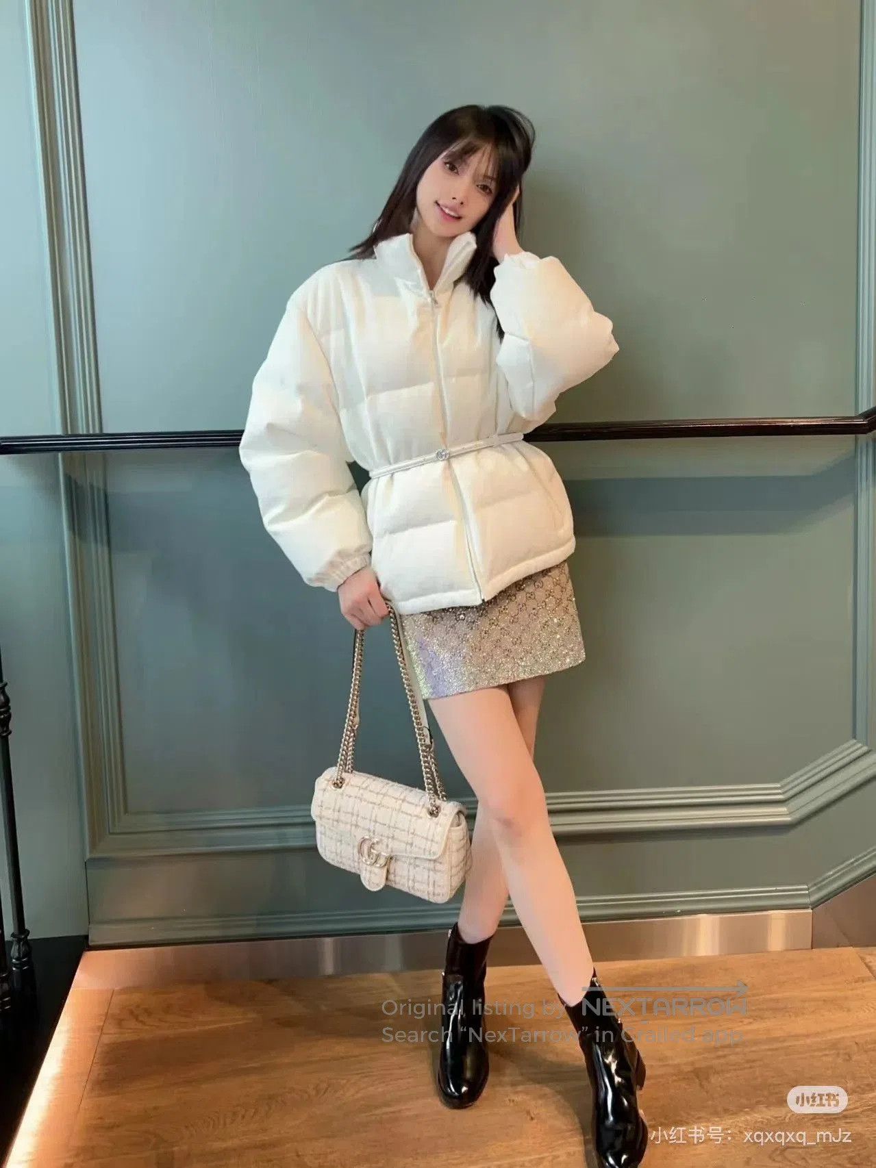 Gucci Gucci White Full Logo Down Jacket. Size M / US 6-8 / IT 42-44 - 9 Thumbnail