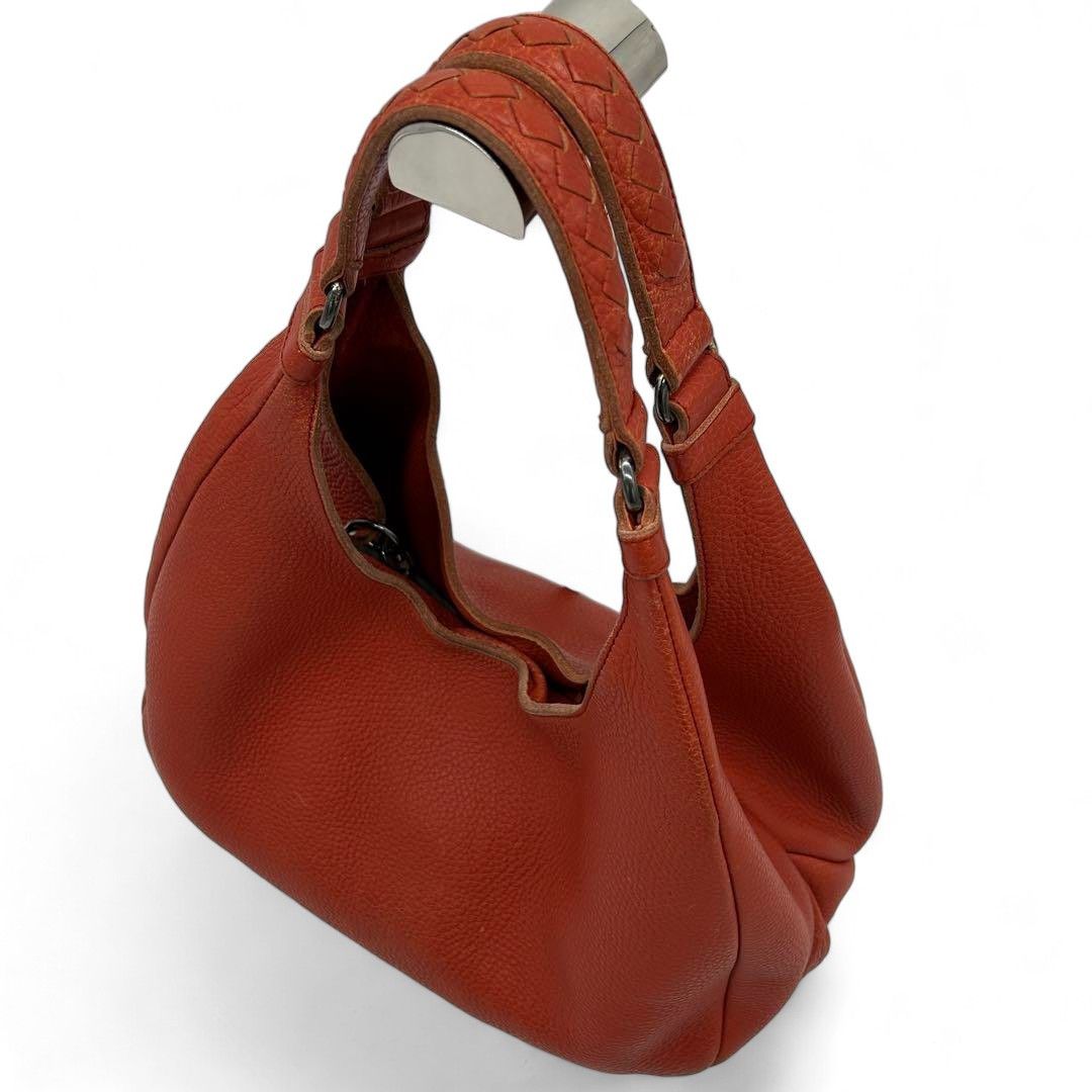 Bottega Veneta Bottega Veneta - Orange Hobo Handbag Leather Size ONE SIZE - 8 Thumbnail