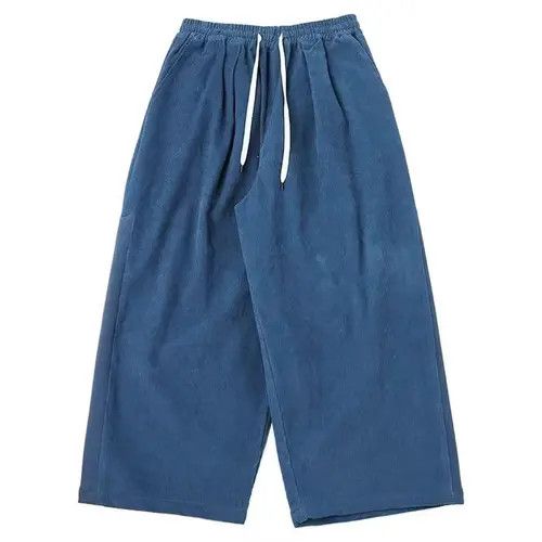 Japanese Brand 20AW Indigo Union Japan Blue Corduroy Wide Legs Pants Size US 32 / EU 48 - 2 Thumbnail