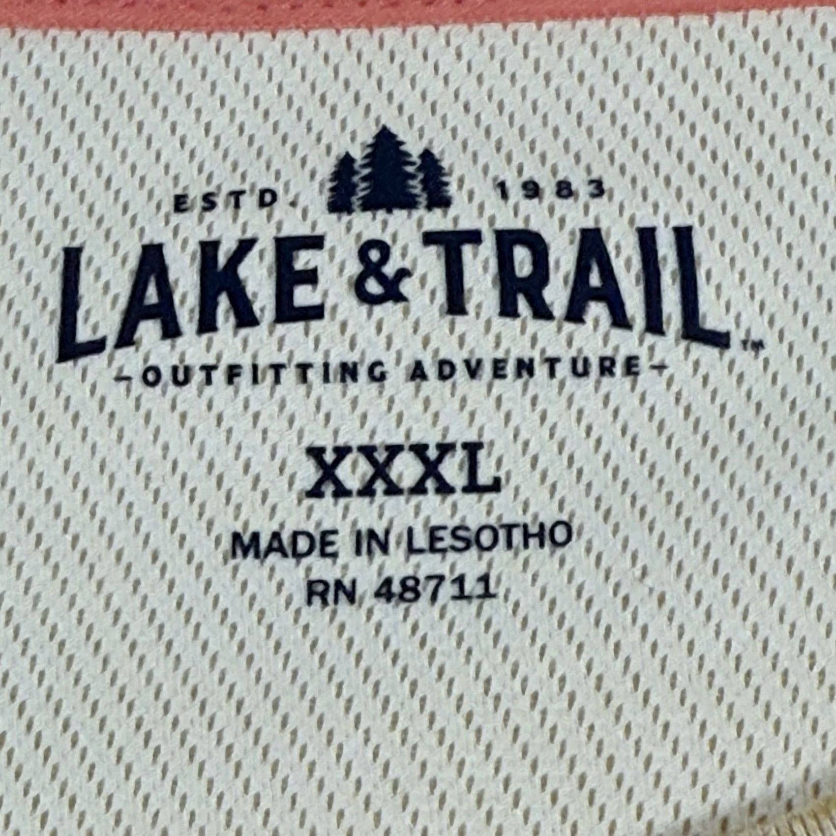 Vintage Lake & Trail Shirt Mens 3XL Yellow Fast Dri Tech Tee UPF 30 Recycled Polyester Size US XXL / EU 58 / 5 - 6 Thumbnail