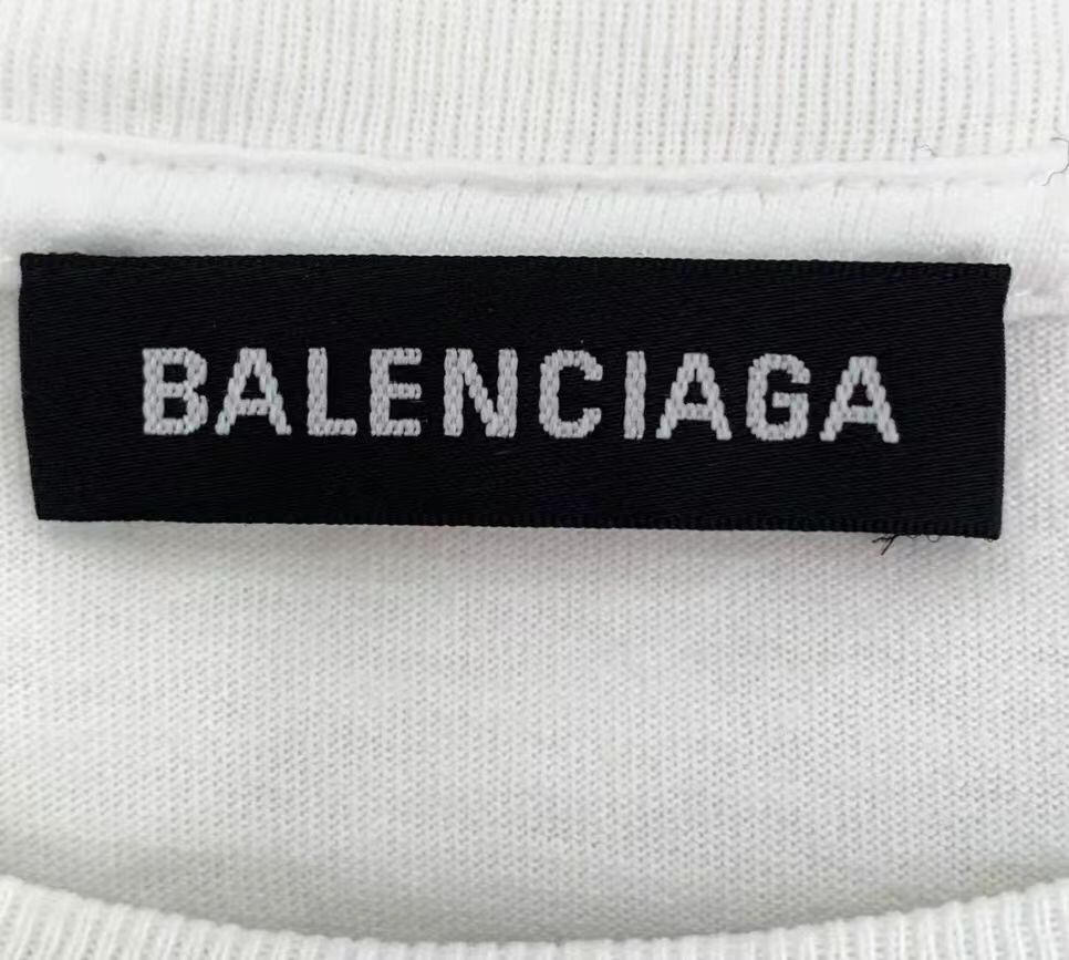 Balenciaga Balenciaga logo printed round neck white cotton short slee Size US S / EU 44-46 / 1 - 5 Thumbnail