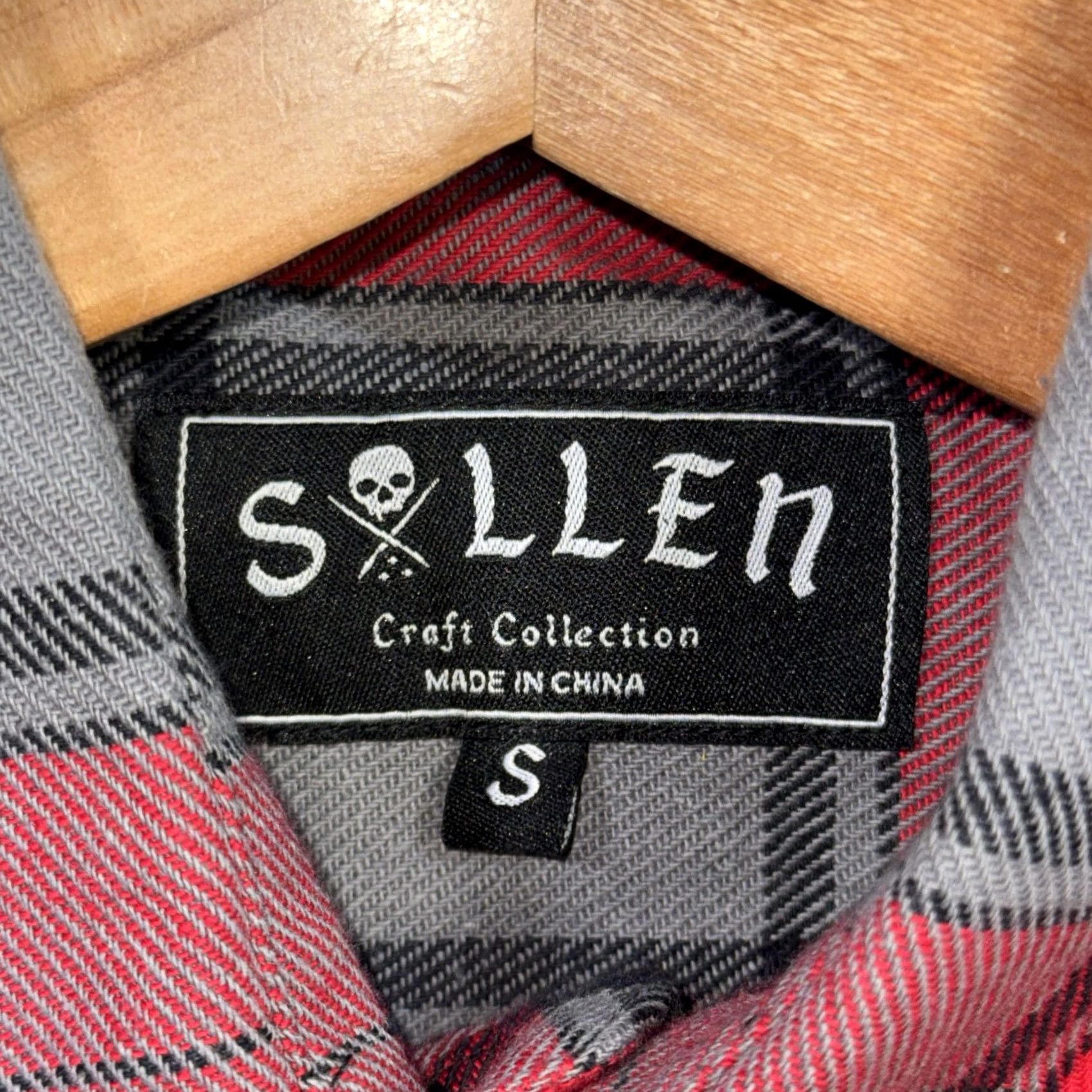 Vintage Sullen Shirt Mens Small Red Gray Plaid Flannel Button Front Long Sleeve Casual Size US S / EU 44-46 / 1 - 3 Thumbnail