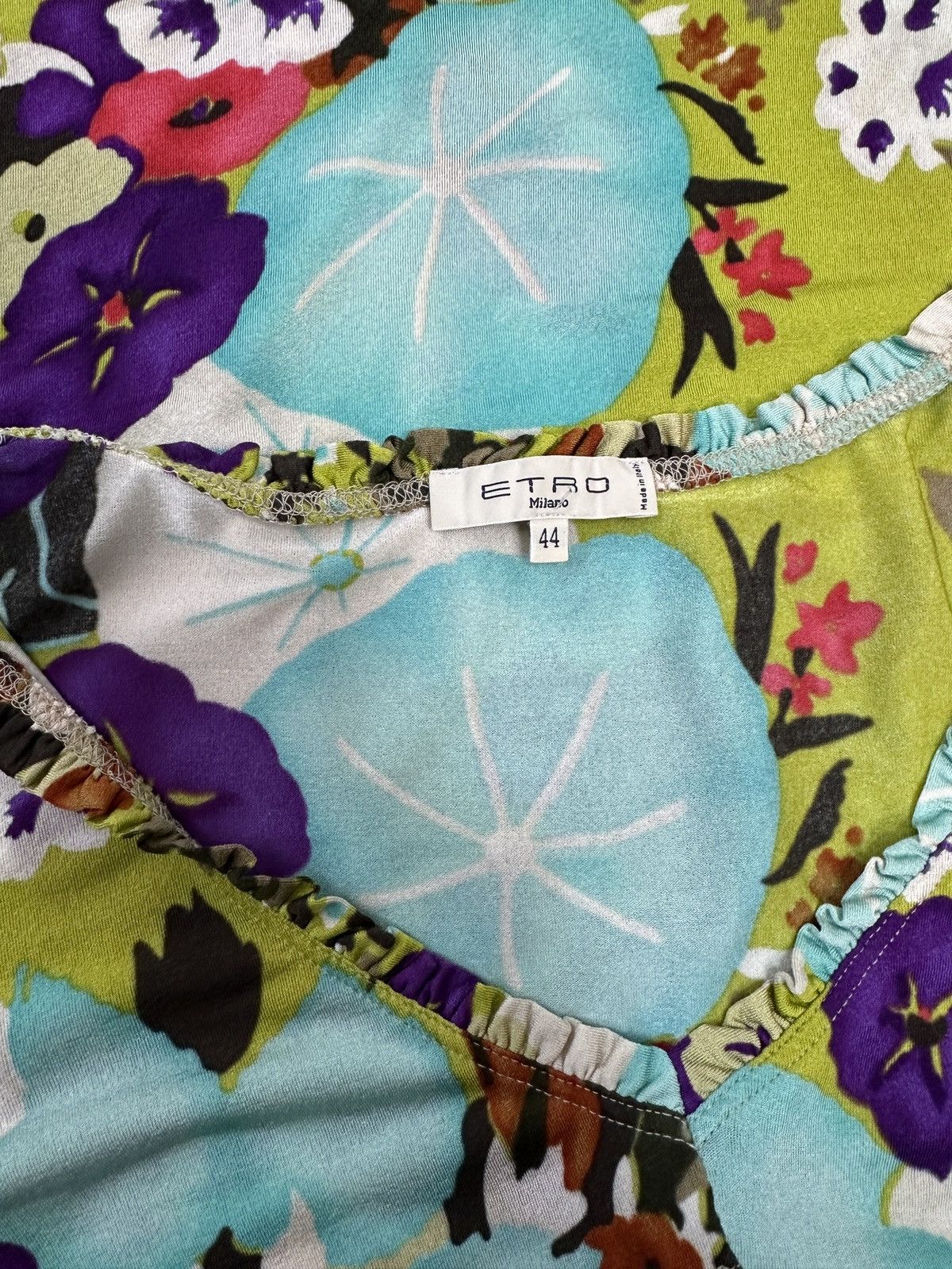Etro ETRO Milano Floral Print V-Neck Long Sleeve Top Blouse IT 44 Size M / US 6-8 / IT 42-44 - 4 Thumbnail