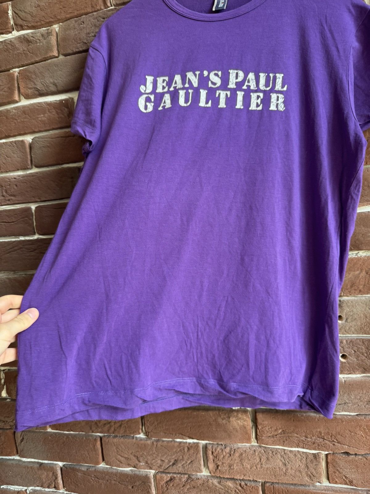 Jean Paul Gaultier VINTAGE JEAN PAUL GAULTIER Cracked LOGO T-SHIRT TEE Purple Size XL / US 12-14 / IT 48-50 - 3 Thumbnail