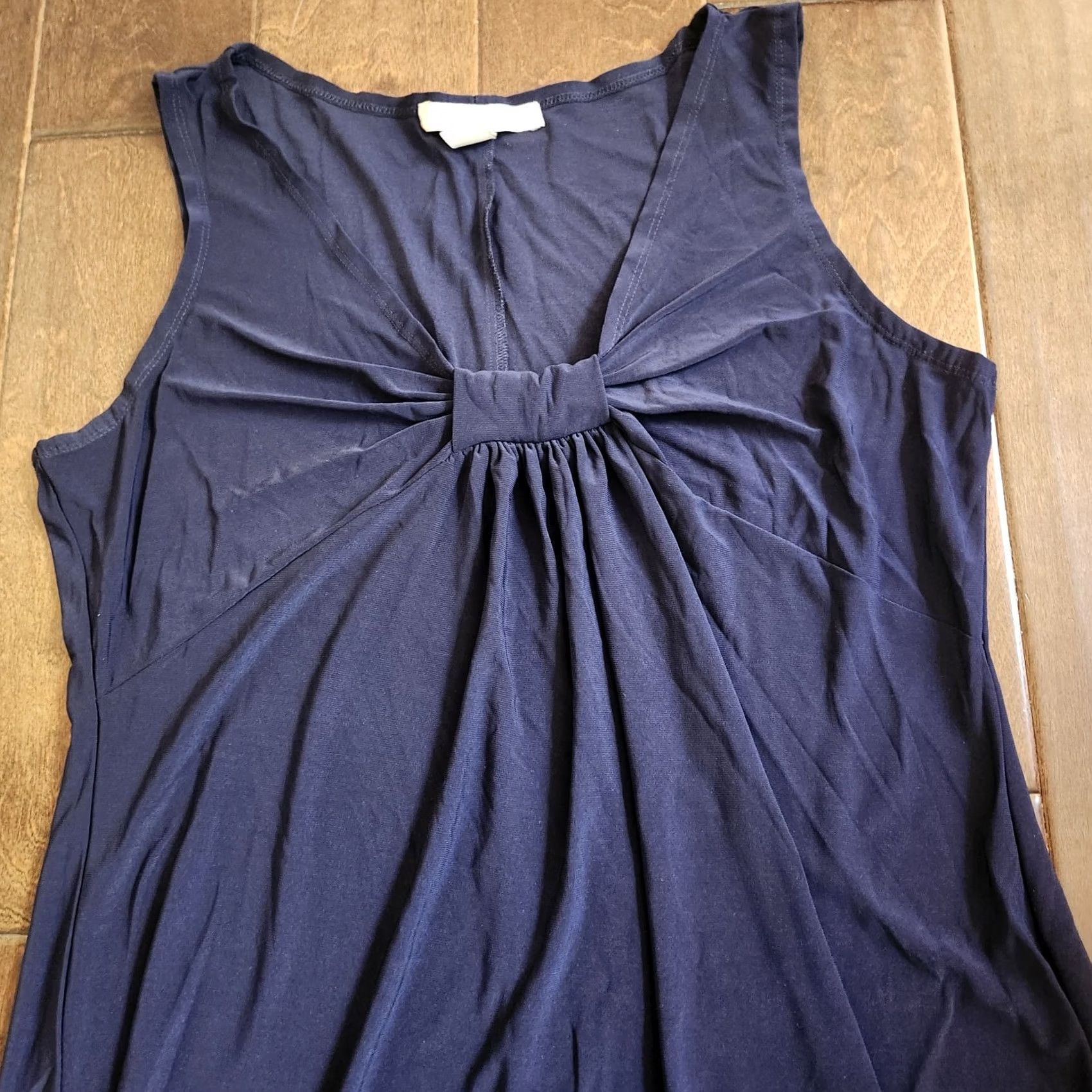 Vintage Jonathan Martin Women's Navy Blue Sleeveless Maxi Dress Size 14 - Long Polyester Spandex Size XL / US 12-14 / IT 48-50 - 5 Thumbnail