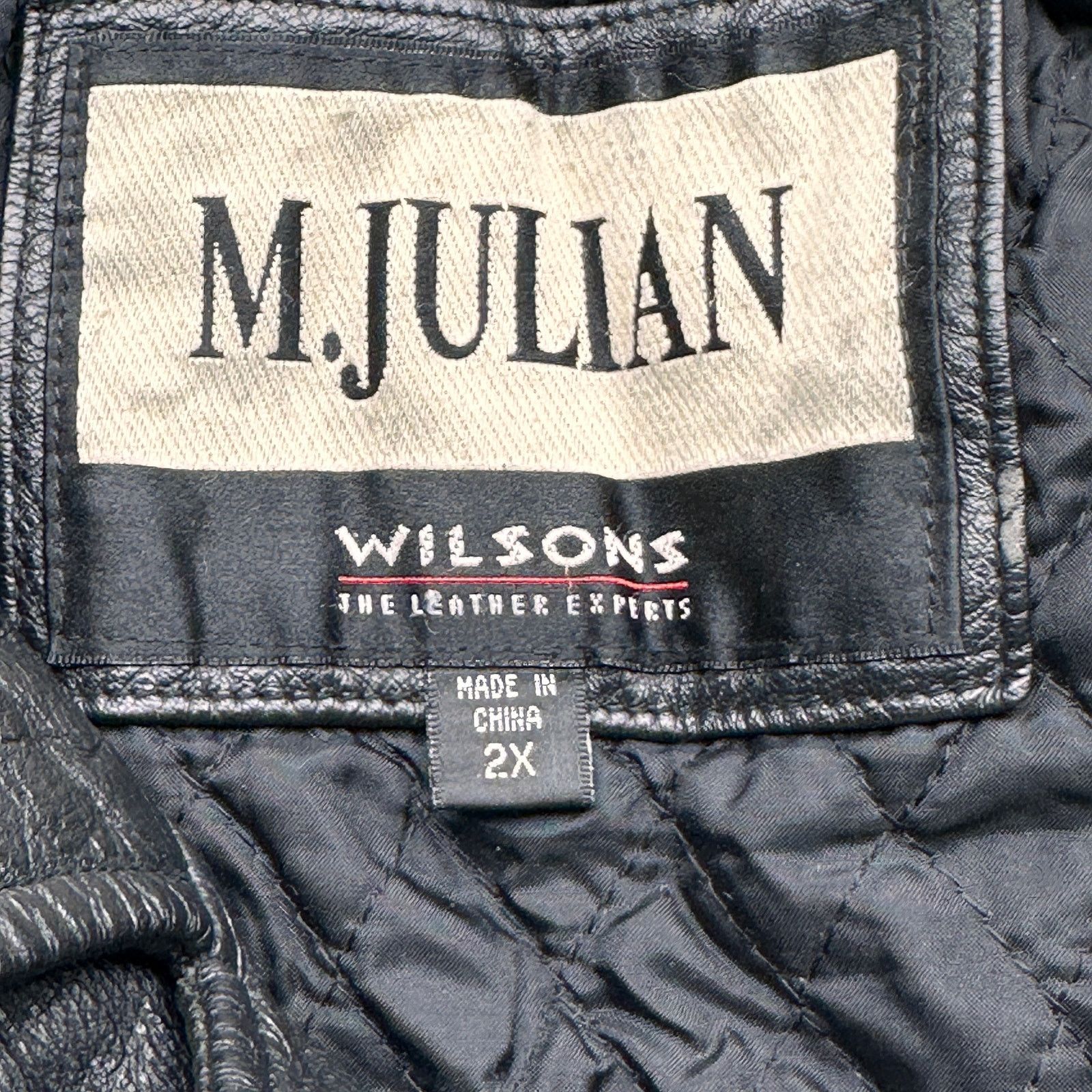 Wilsons Leather VTG M Julian Wilsons Leather Coat Womens 2X Insulated Quilt Size XXL / US 16-18 / IT 52-54 - 3 Thumbnail