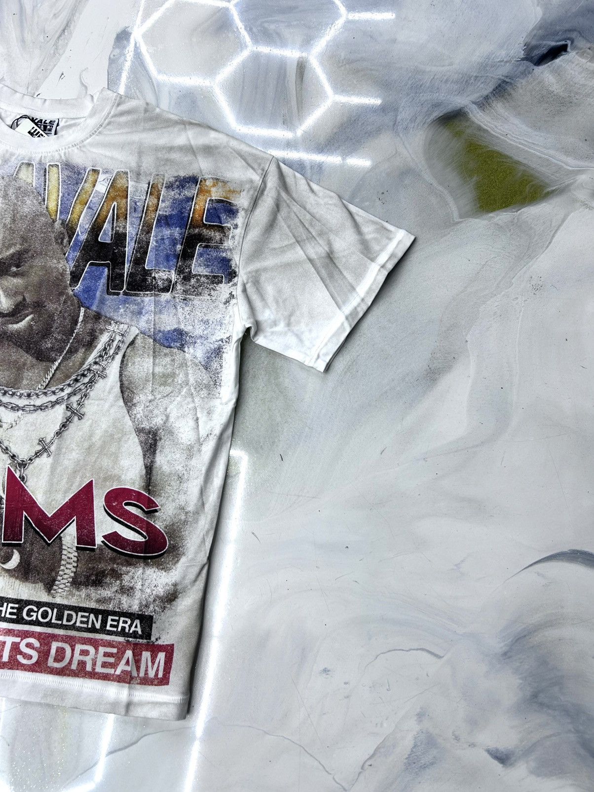 Vale Vale Tupac Makavale Tee White Red Blue Size S Size US S / EU 44-46 / 1 - 4 Thumbnail