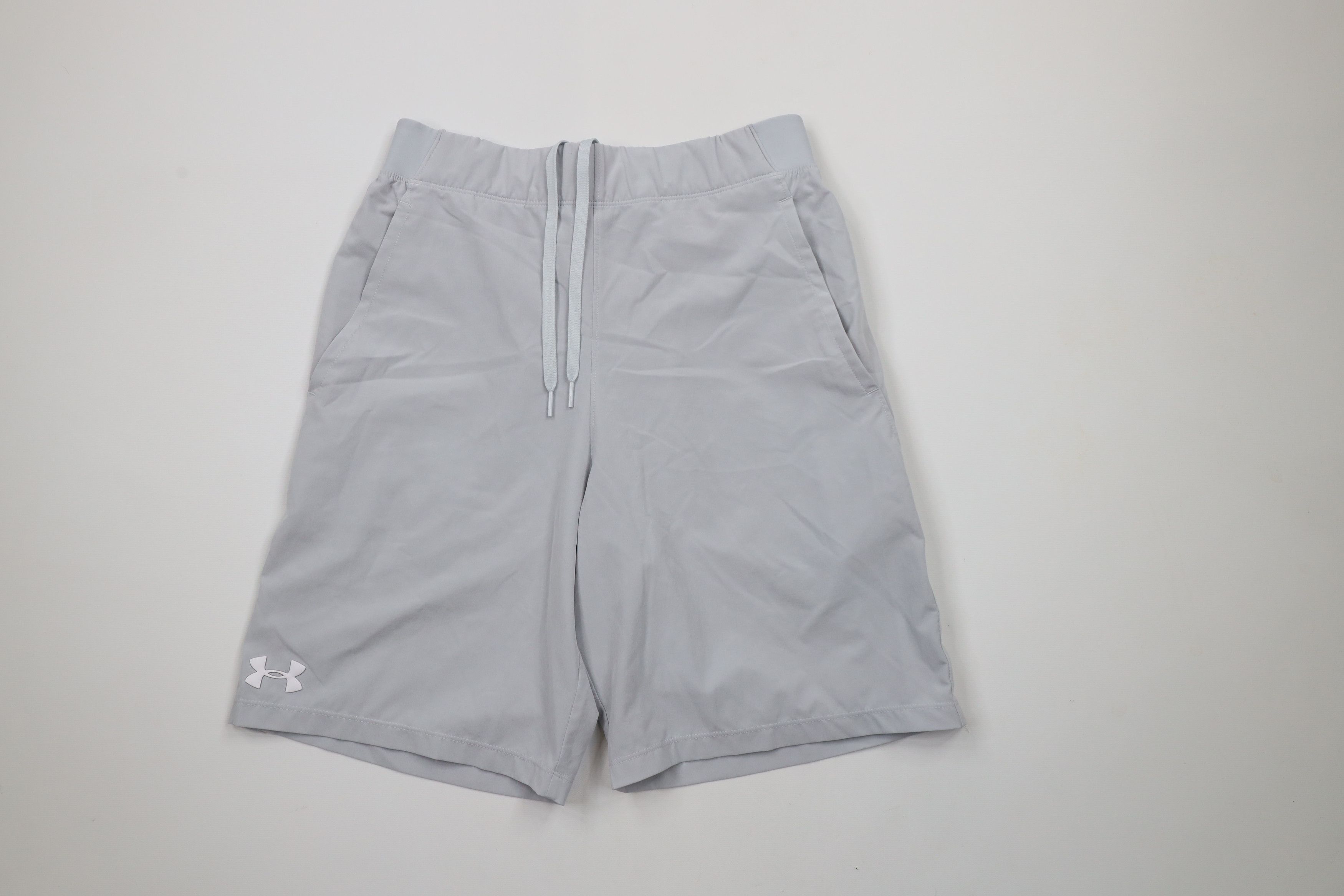 Under Armour × Vintage Under Armour HeatGear Snap Button Above Knee Shorts Gray Size US 30 / EU 46 - 1 Thumbnail