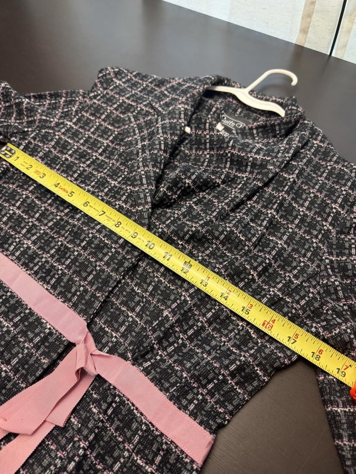 Other Y2K Suits Us Pink Black Textured Jacket 9/10 Size S / US 4 / IT 40 - 8 Thumbnail