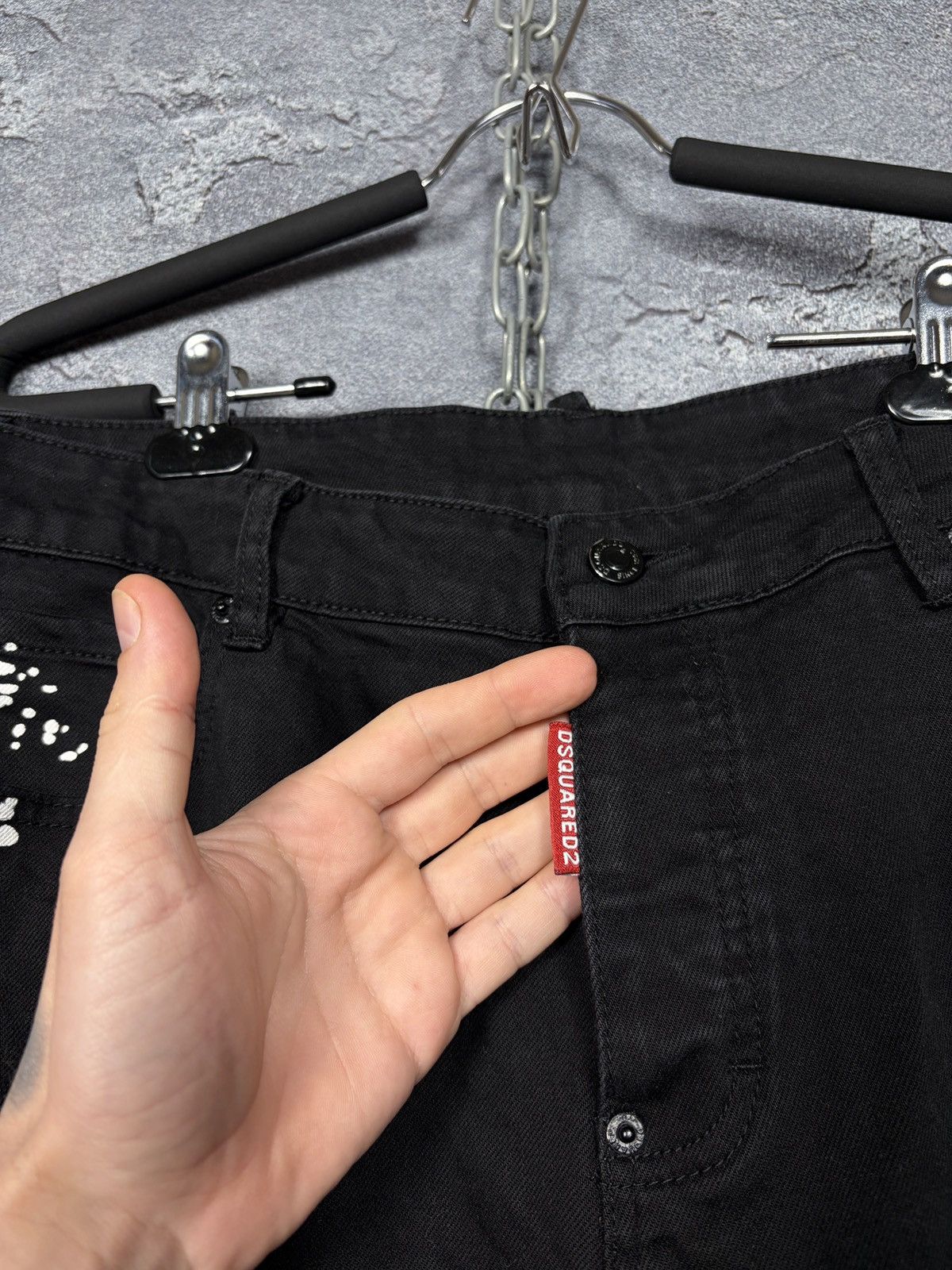 Dsquared2 Dsquared2 Icon Logo Graphic Print Black Denim Jeans Size 35 Size US 34 / EU 50 - 10 Thumbnail
