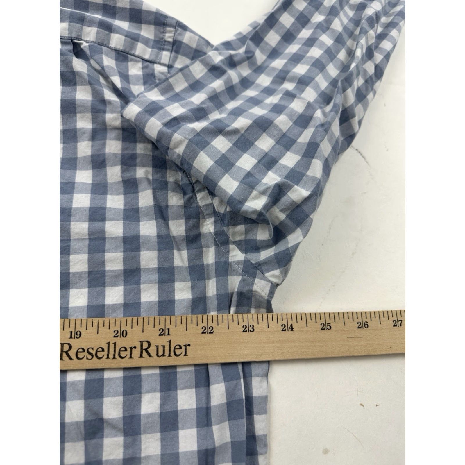 J.Crew J.Crew Shirt Mens XL Blue Gingham Plaid Button Long Sleeve Slim Flex Size US XL / EU 56 / 4 - 6 Thumbnail