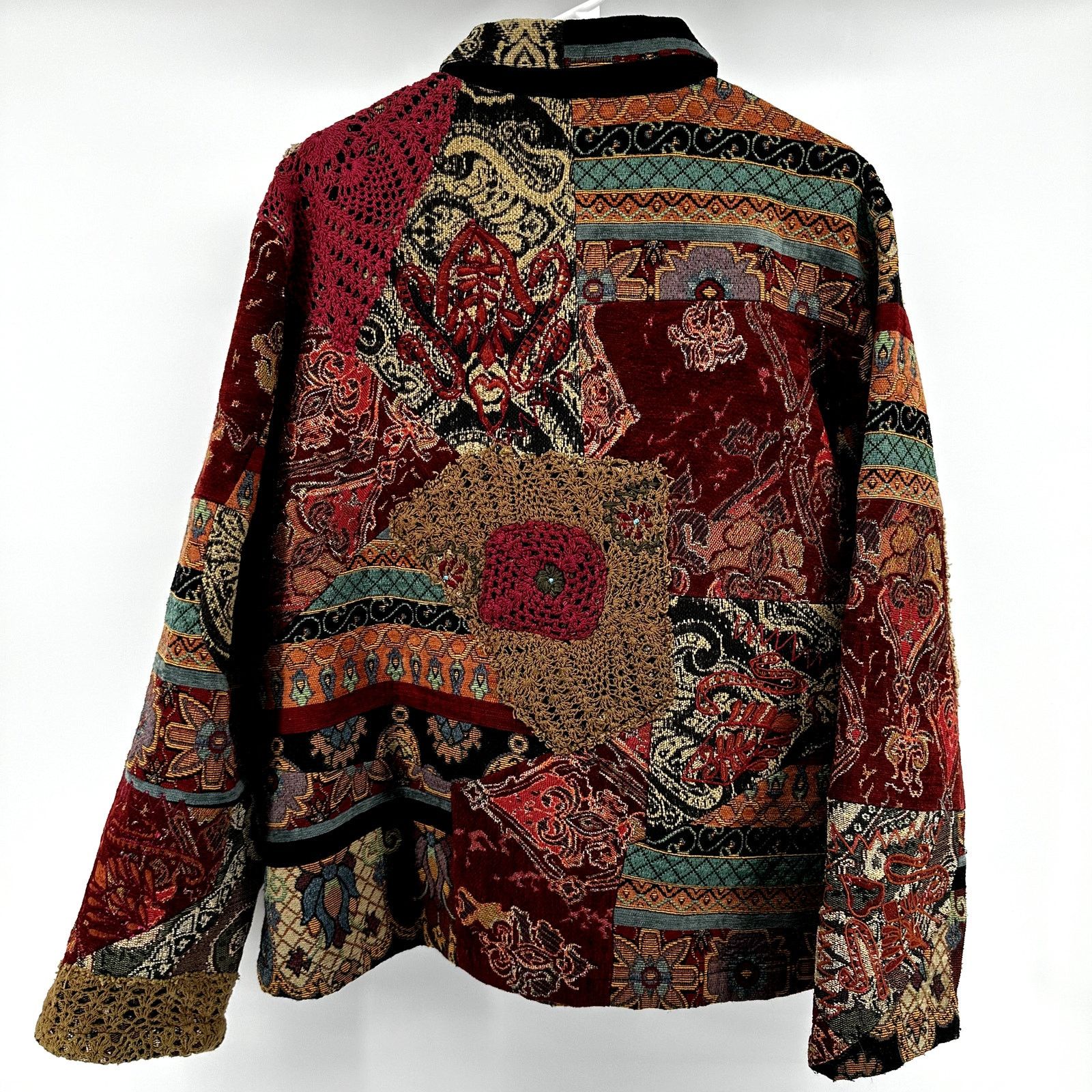 Chicos Chico's Shacket Patchwork Tapestry Paisley Crochet 3 XL Size XL / US 12-14 / IT 48-50 - 6 Thumbnail