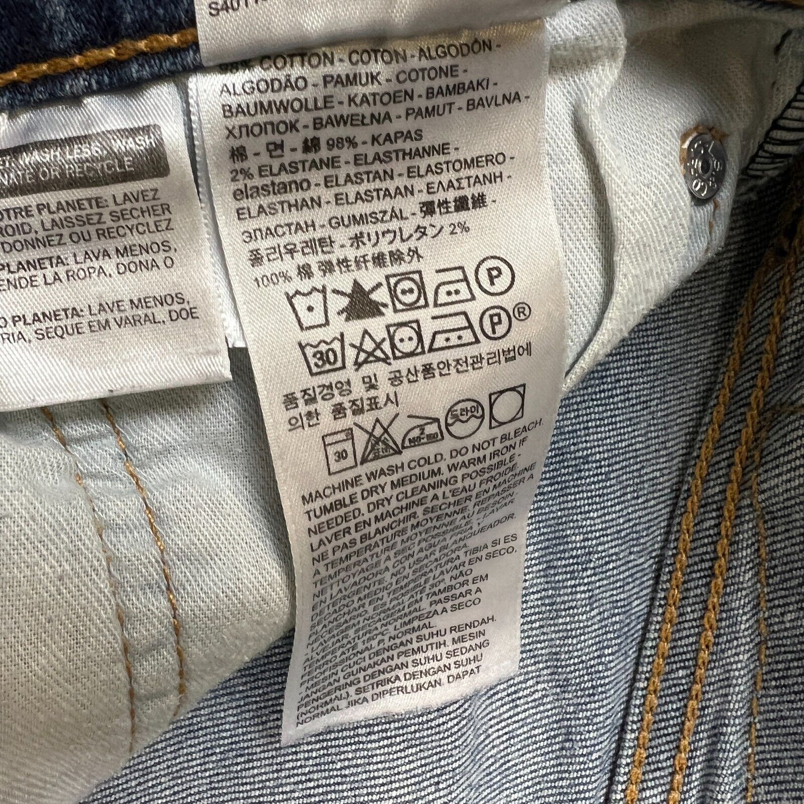 Levi's × Vintage Levi's 541 Jeans 34x30 Athletic Taper Faded American Denim Size US 34 / EU 50 - 10 Thumbnail