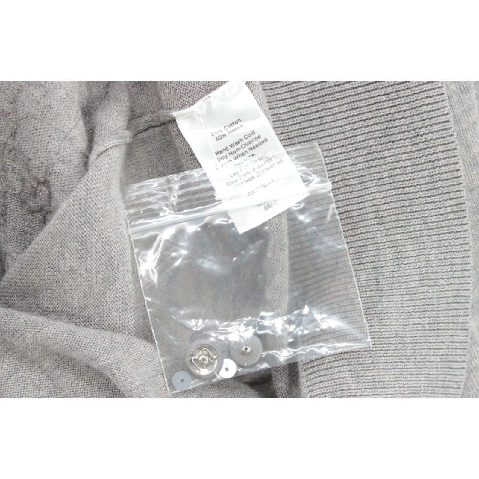 Talbots VINTAGE Talbots Sweater Cardigan Women's 1X Gray Sequined Long Sleeve Button-Up Knit NWT Classic Winter Mens Size XL / US 12-14 / IT 48-50 - 7 Thumbnail