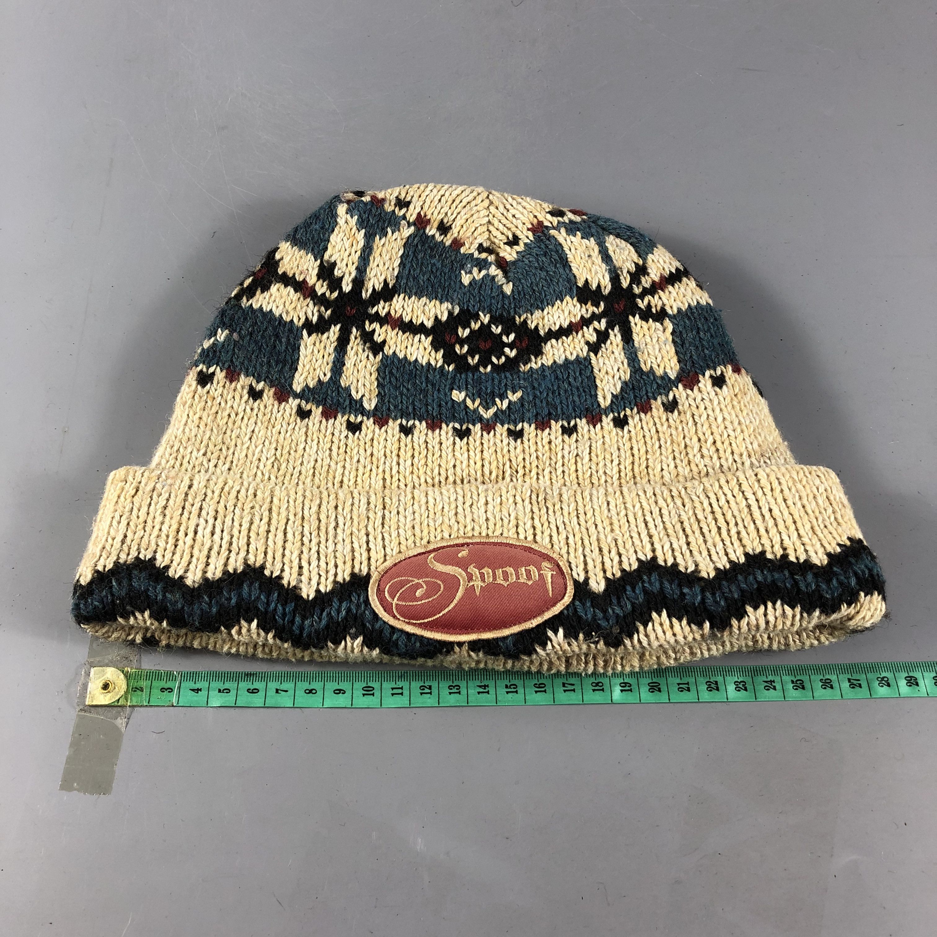 Vintage Spoof Fair Isle Wool Beanie Snowcap Snow Hat B682 Size ONE SIZE - 3 Thumbnail