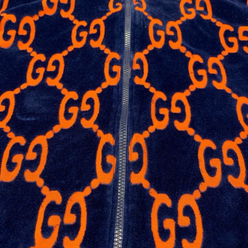 Gucci Gucci Blue Orange Velvet Jacket-2505 Size XL / US 12-14 / IT 48-50 - 6 Thumbnail