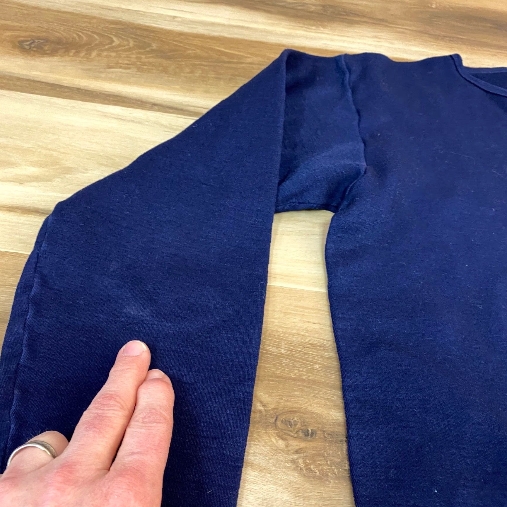 Vintage VINTAGE LL Bean Henley Thermal Shirt Navy Blue XL Made in USA Polyprolene Layer Size US XL / EU 56 / 4 - 5 Thumbnail