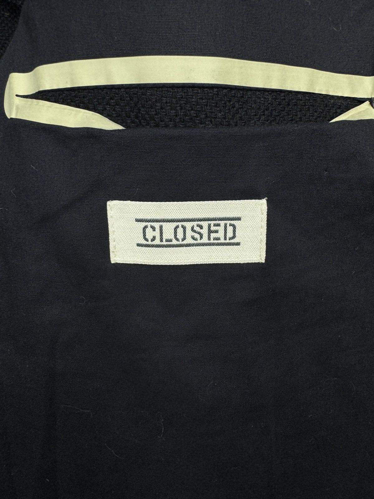 CLOSED CLOSED wool cashmere navy blue unlined 3 button blazer Size 44R - 9 Thumbnail