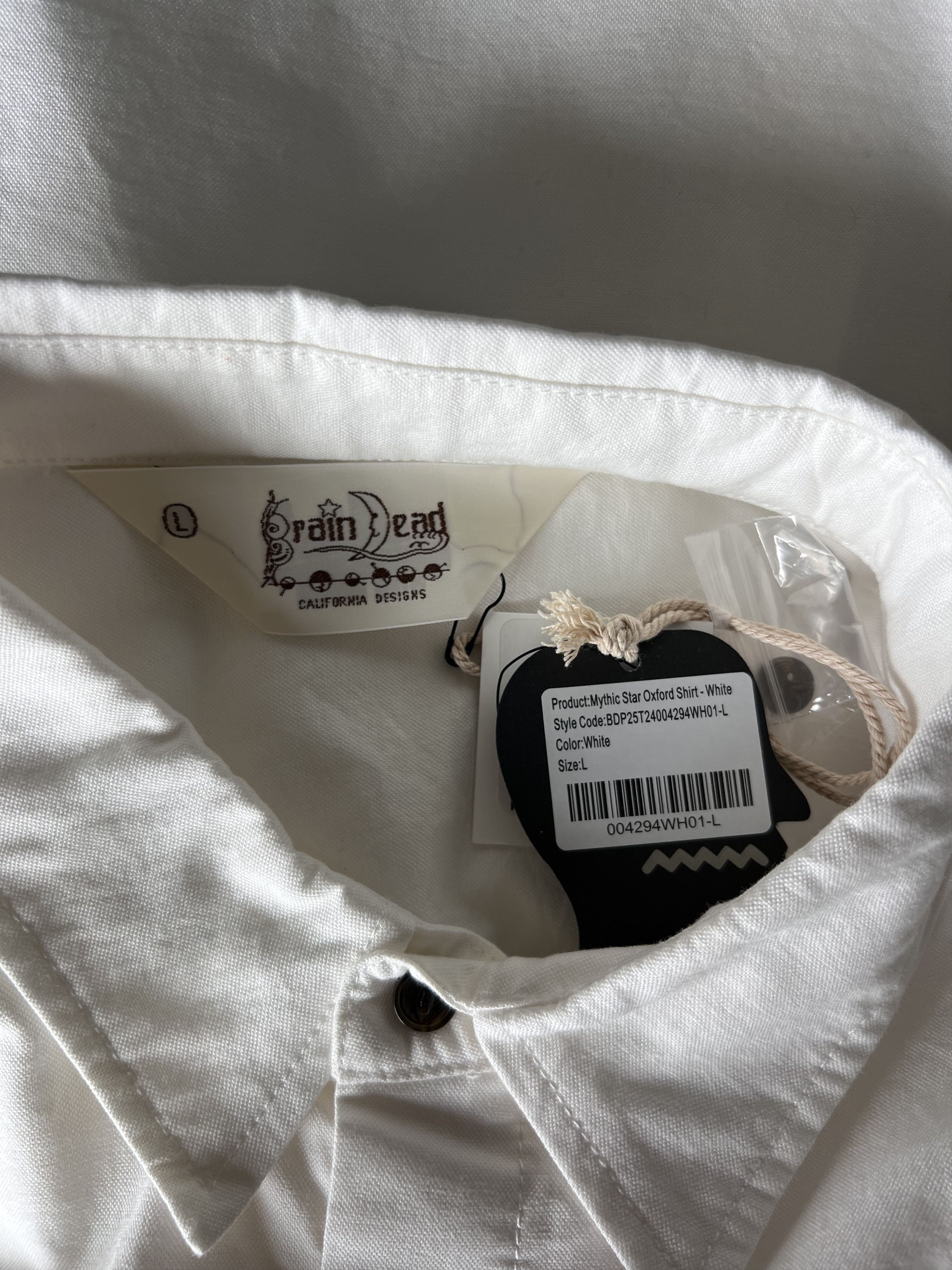 Brain Dead Brain Dead Mythic Star Oxford Shirt in White Size US L / EU 52-54 / 3 - 7 Thumbnail