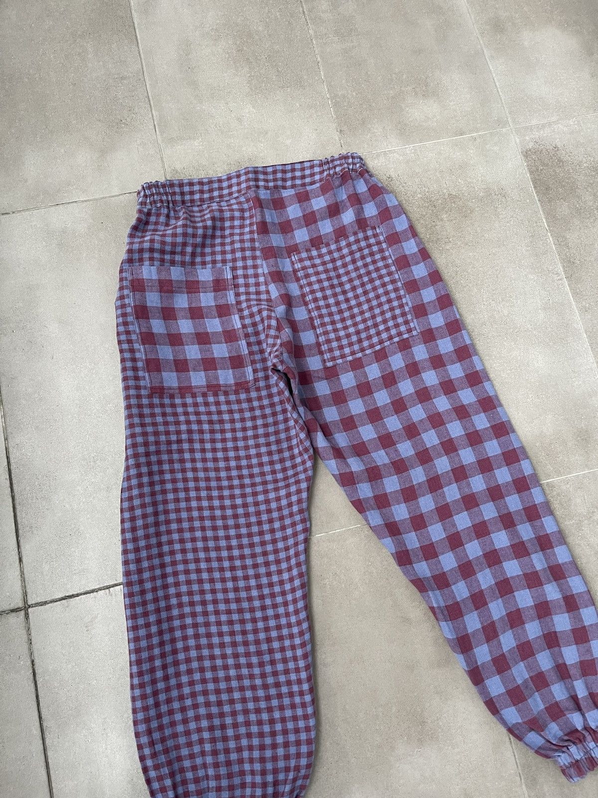 Henrik Vibskov !DS! SS22 Henrik Vibskov Mads Purple Checks Casual Pants Size US 32 / EU 48 - 11 Thumbnail