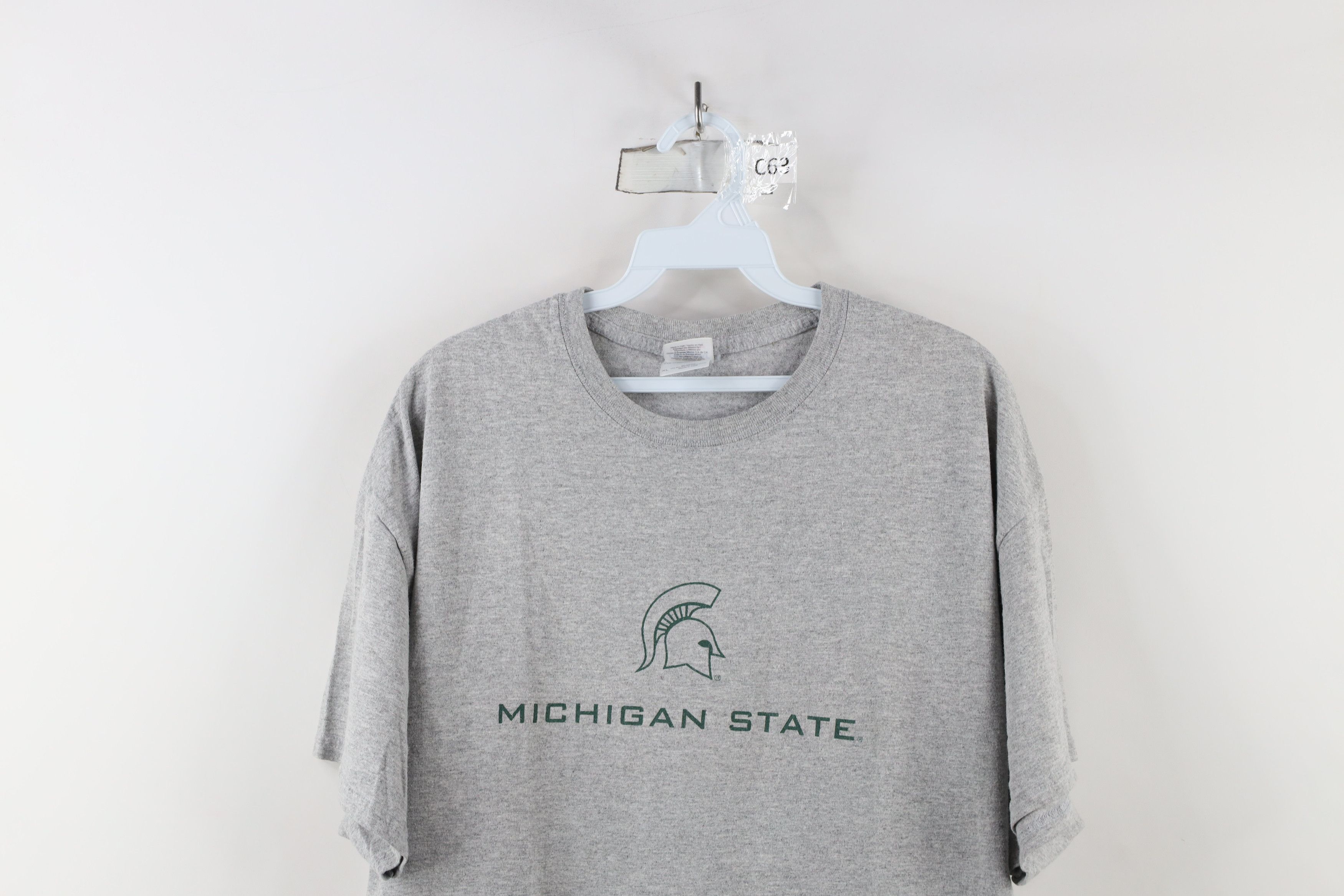 Vintage Vintage 90s Y2K Spell Michigan State University T-Shirt Gray Size US XL / EU 56 / 4 - 2 Thumbnail