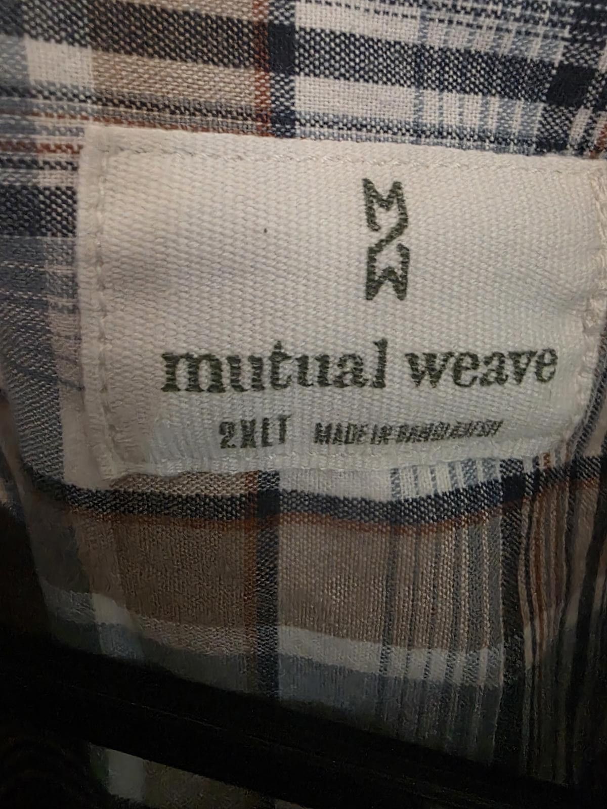 Unknown London Mutual Weave Men's Short Sleeve Plaid Button-Up Shirt 2X LT Size US XXL / EU 58 / 5 - 8 Thumbnail