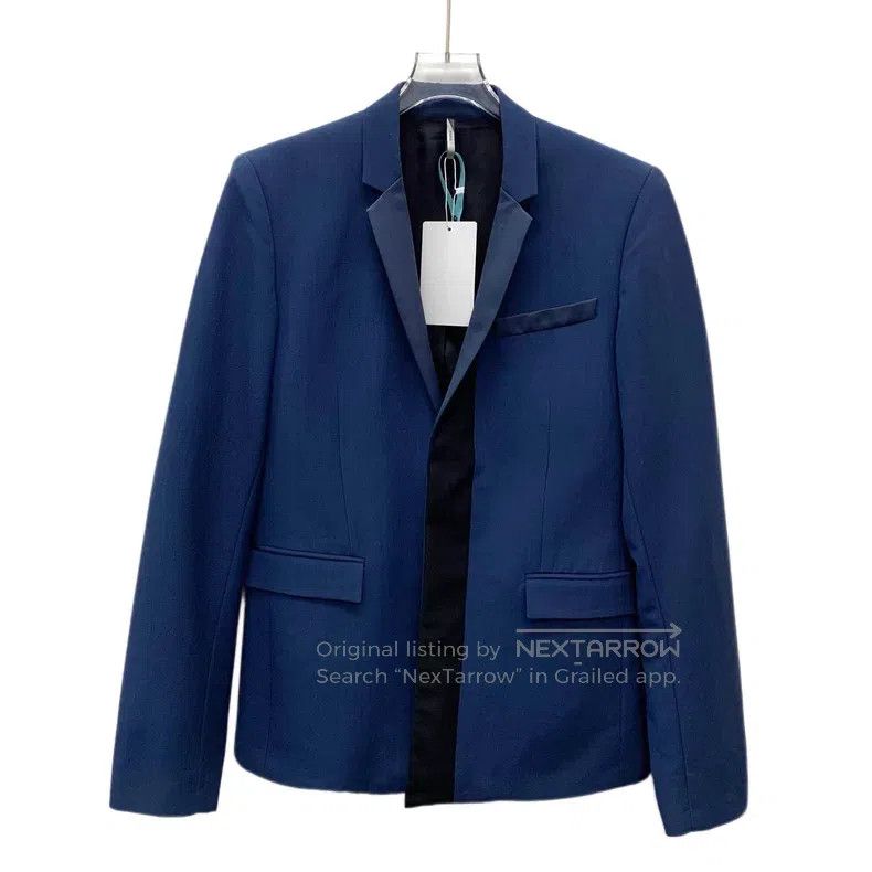 Dior Dior Dark blue wool lapel long-sleeved suit Size 44R - 1 Thumbnail