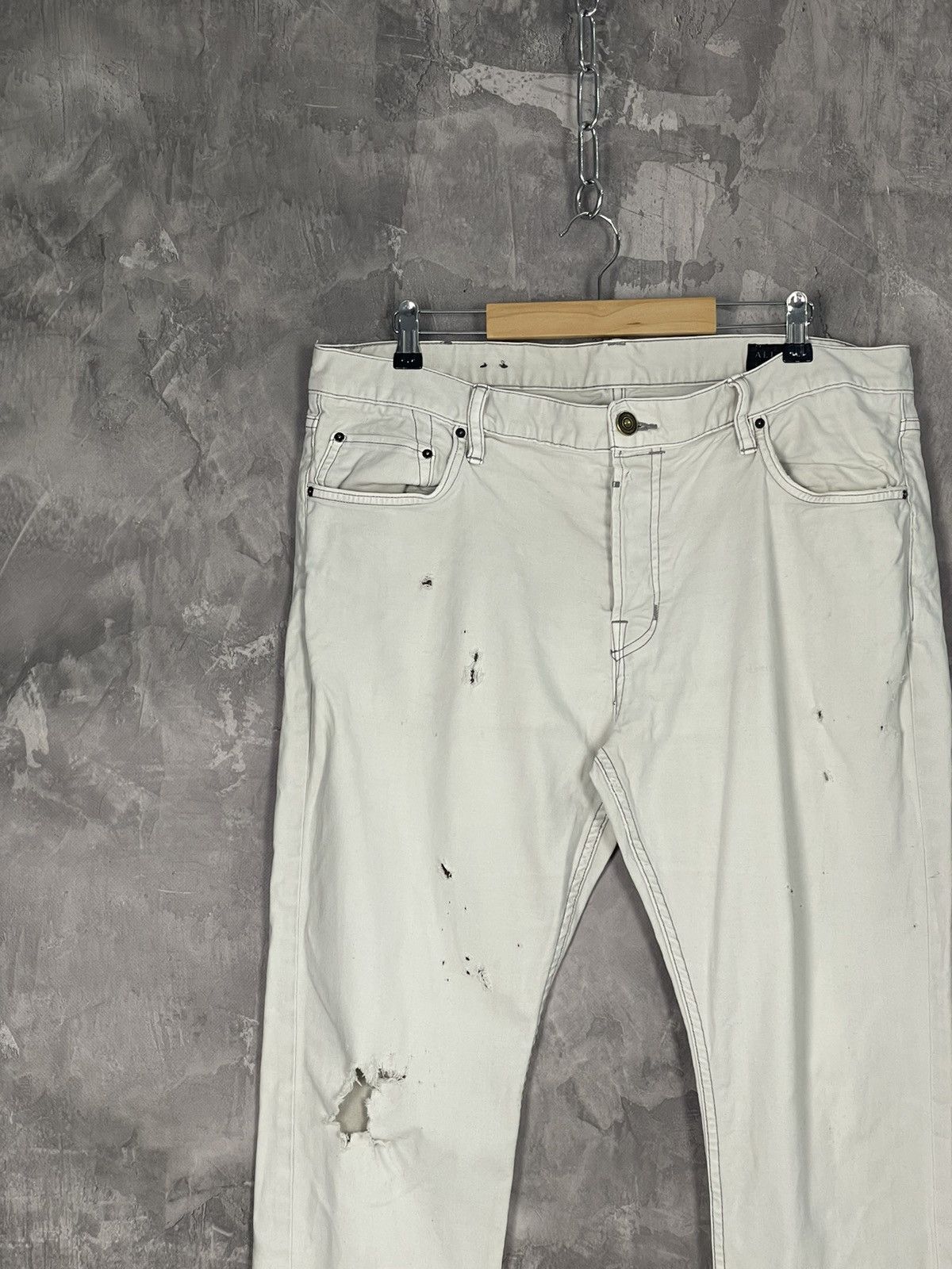 Allsaints All Saints Cigarette Danaged Distressed Knee Denim Pants Size US 36 / EU 52 - 4 Thumbnail