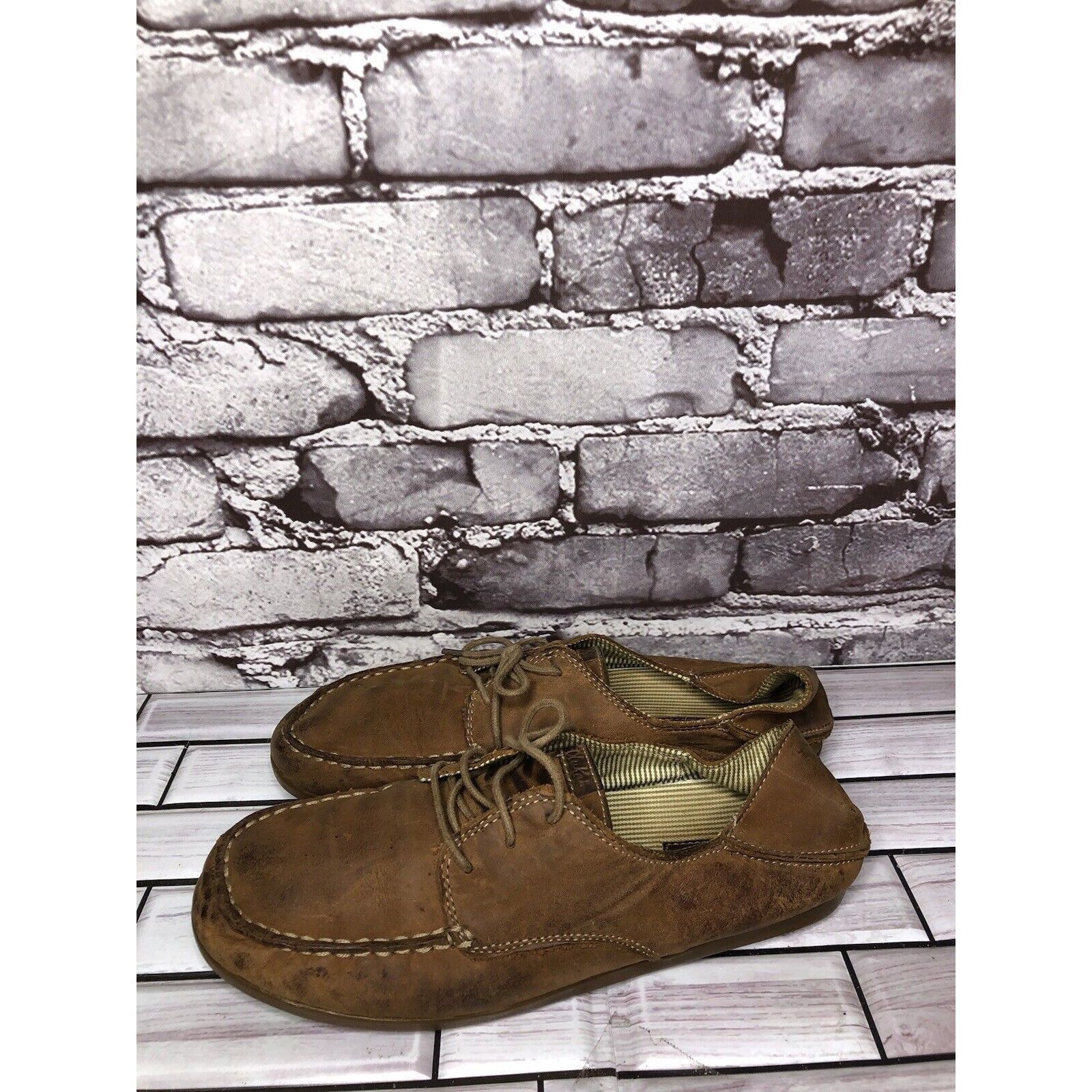 Olukai Olukai Heleuma Brown Leather Lace Up Casual Shoes Women’s Sz Size US 7.5 / IT 37.5 - 11 Thumbnail