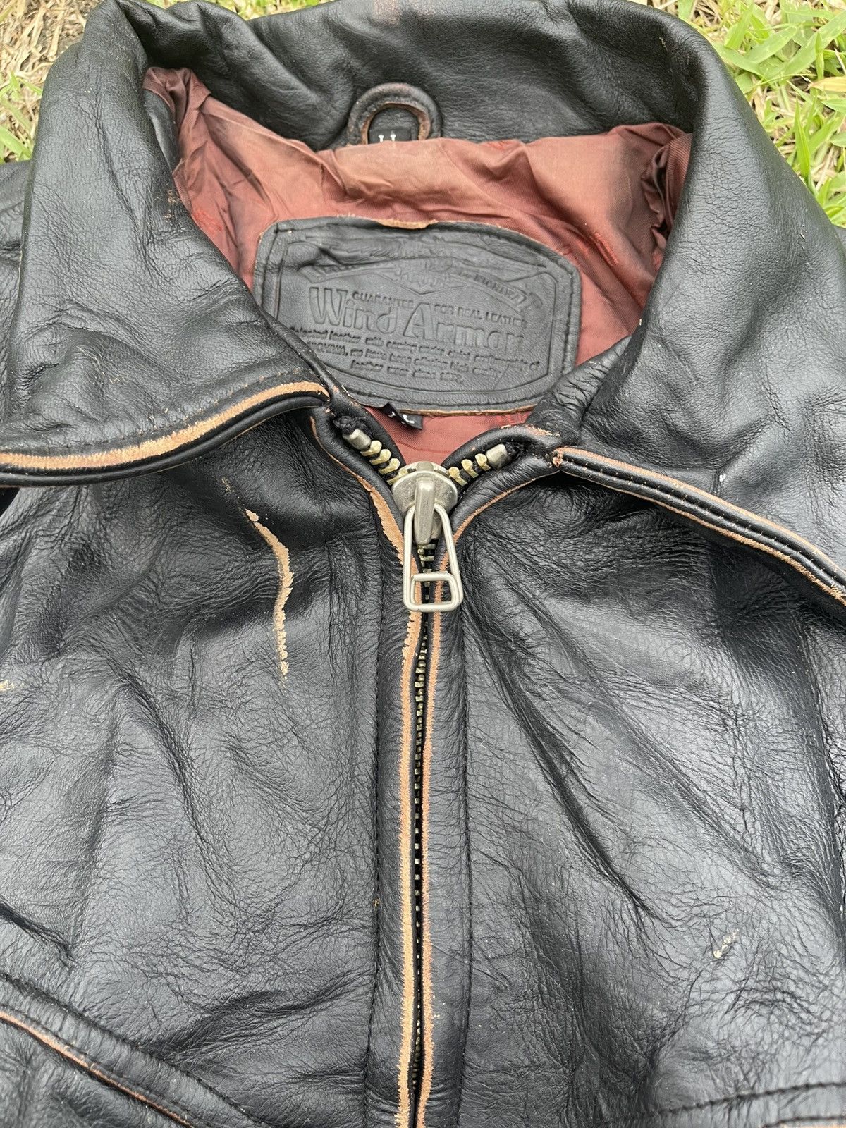 Vintage Vintage Wind Armor Real Leather Jacket Size US L / EU 52-54 / 3 - 5 Thumbnail
