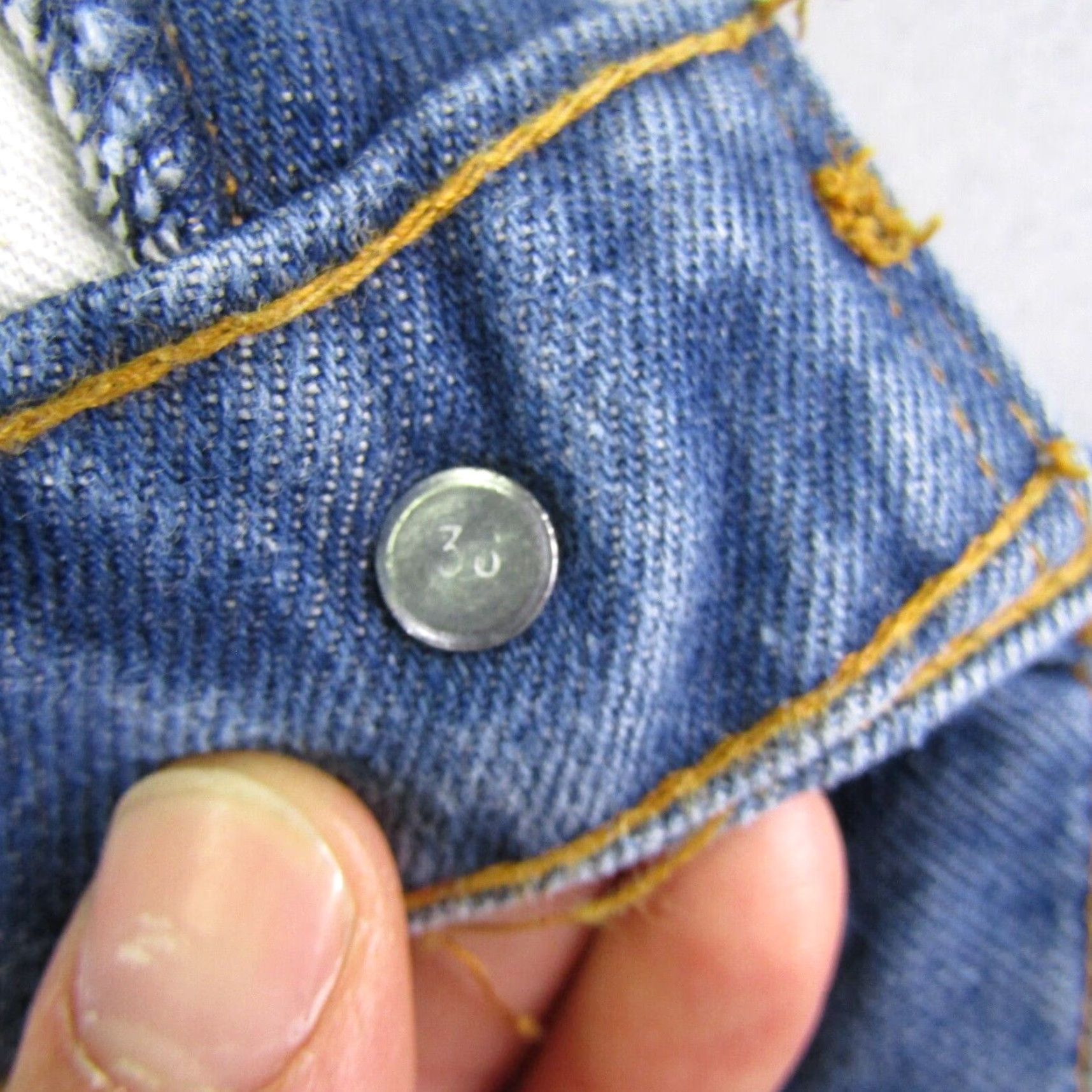 Levi's VINTAGE Levi's Jeans Men's 36x34 Bootcut Denim 80s Olympic Theme Cotton Blue Waist 36 Size US 33 - 6 Thumbnail