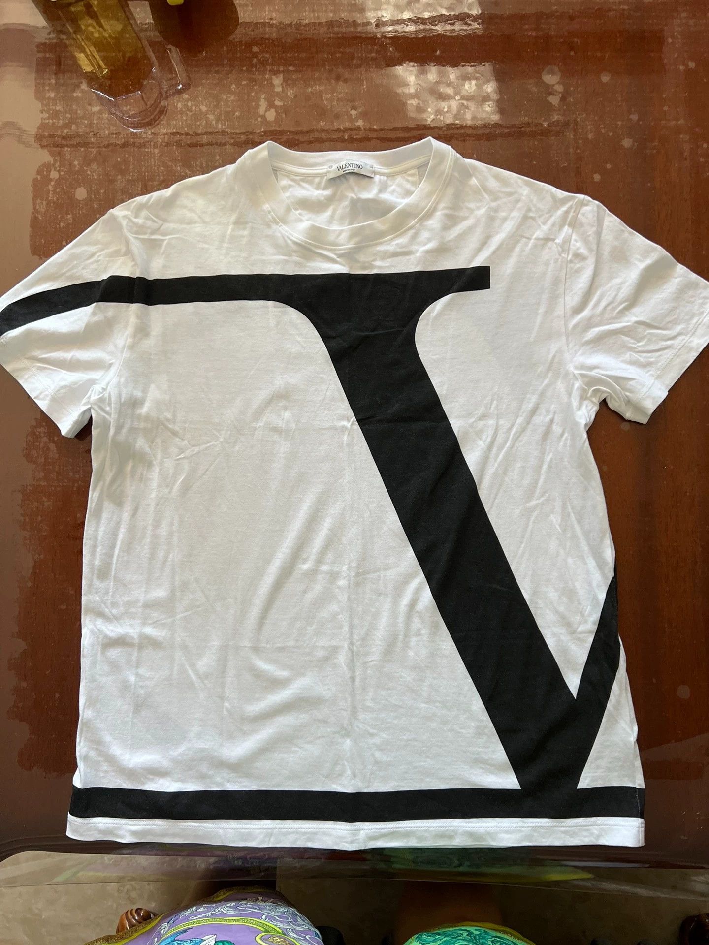 Valentino Valentino White Oversized Side Logo T-Shirt M Size US M / EU 48-50 / 2 - 1 Thumbnail