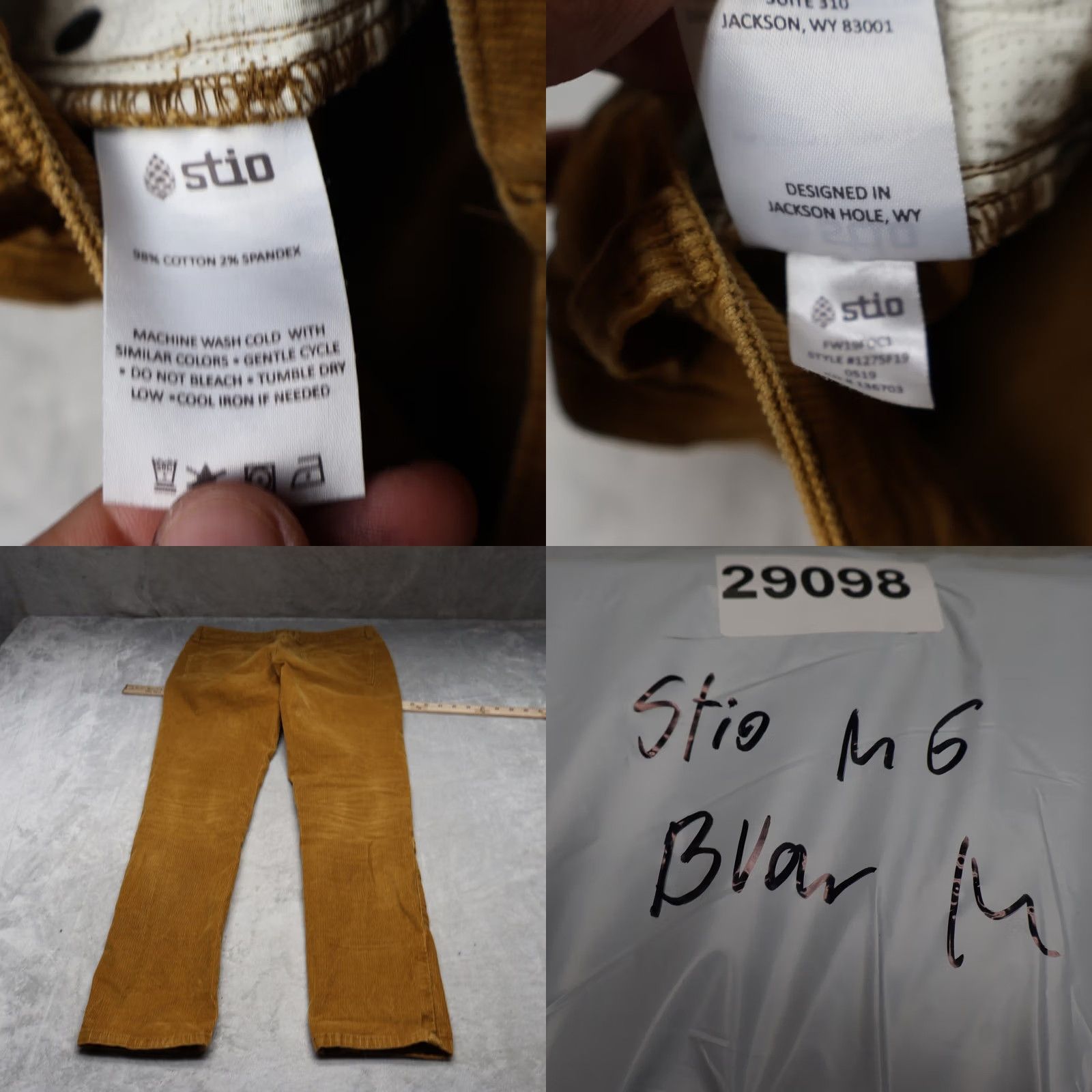 Vintage Stio Pants Womens 8 Brown Rivet Corduroy Stretch Casual Straight Outdoor 32x30 Size 30" / US 8 / IT 44 - 8 Thumbnail