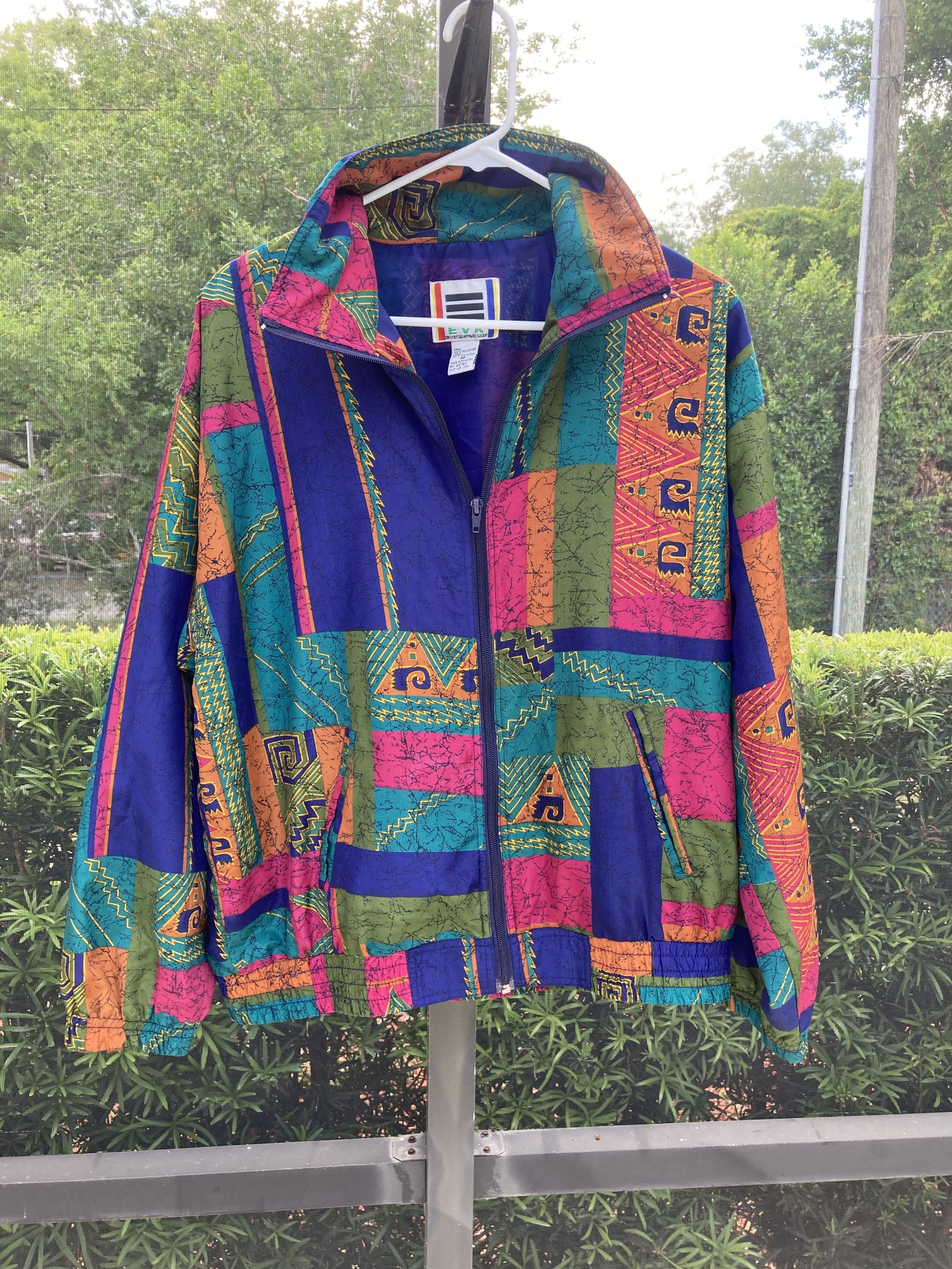 Other EVR Women's Abstract Pattern Windbreaker Size M / US 6-8 / IT 42-44 - 2 Thumbnail