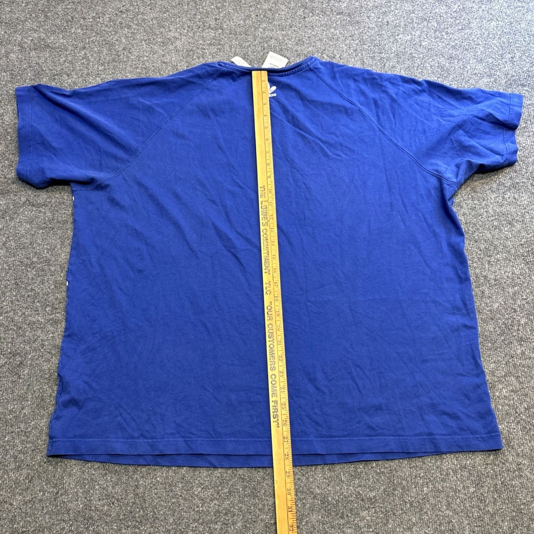 Adidas Adidas Originals Big Trefoil Outline Shirt - Mens 2XL Blue White - Vintage Condition Size US XXL / EU 58 / 5 - 6 Thumbnail