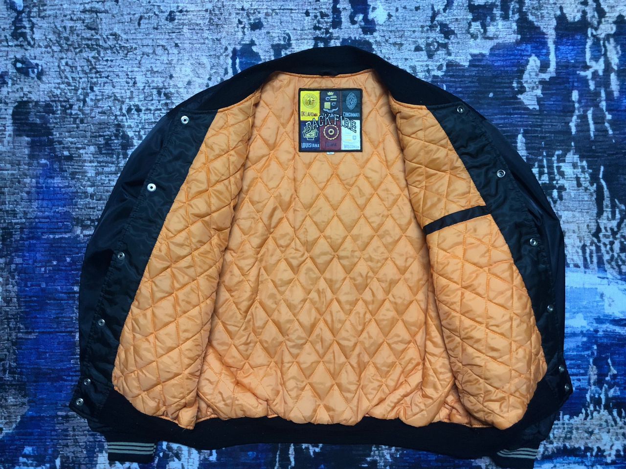 Sports Specialties Vintage Back Fire Men's Sport Bomber Jacket Size US L / EU 52-54 / 3 - 3 Thumbnail