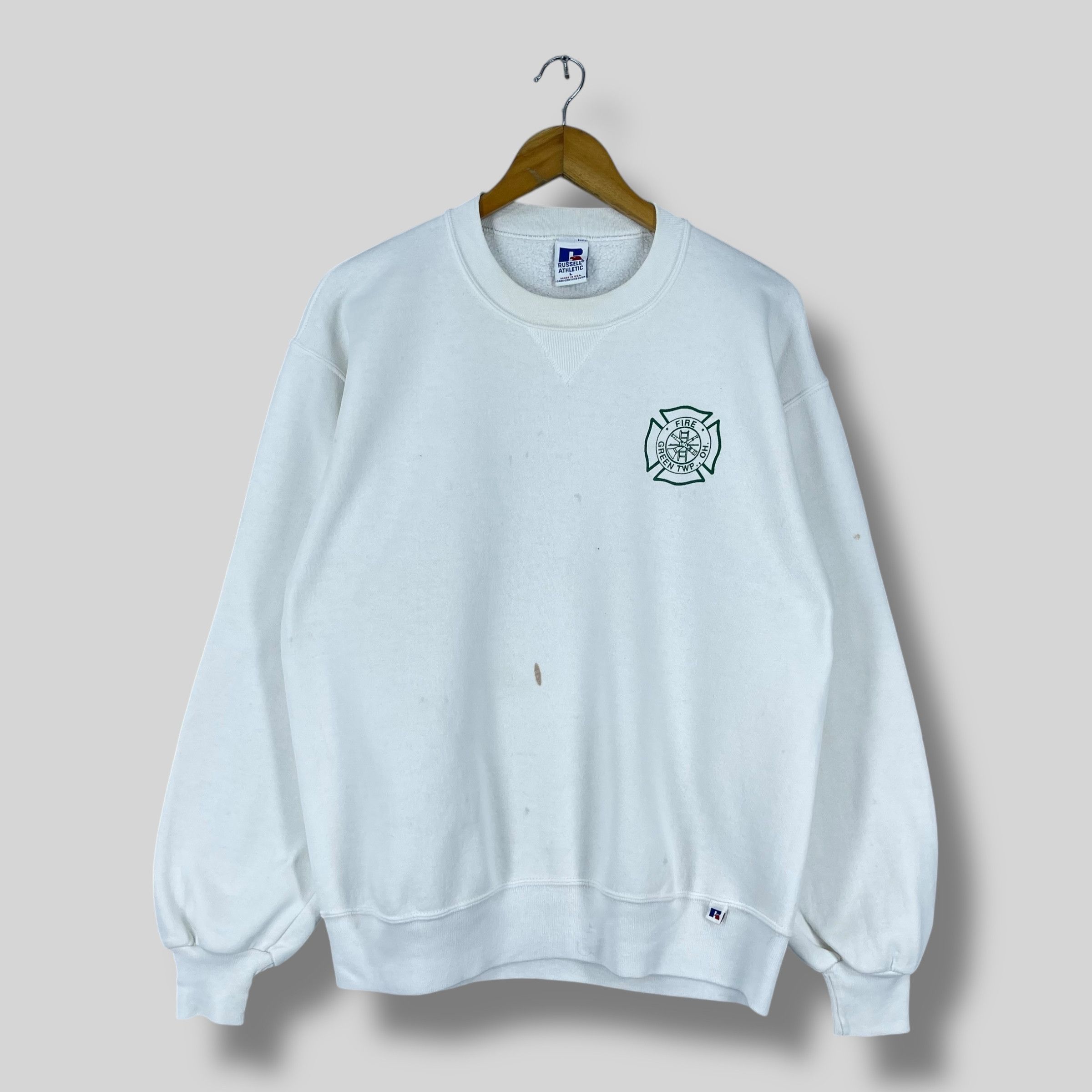 Vintage Vintage FIRE GREEN TOWNSHIP Dirty Sweatshirt Size US M / EU 48-50 / 2 - 1 Thumbnail